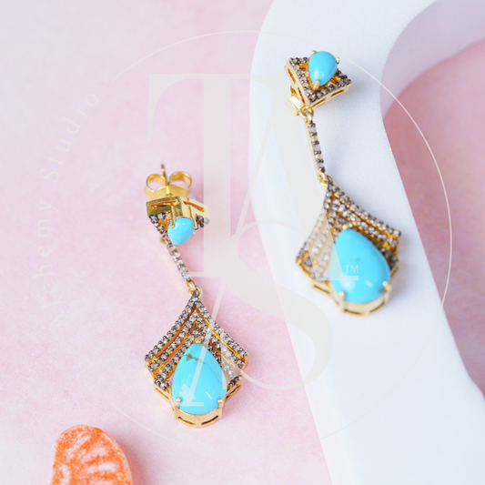 Raindrop Turquoise Earrings