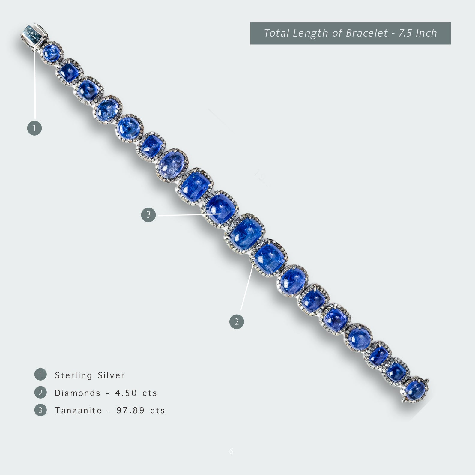 Rhysa Tanzanite Diamonds Bracelet