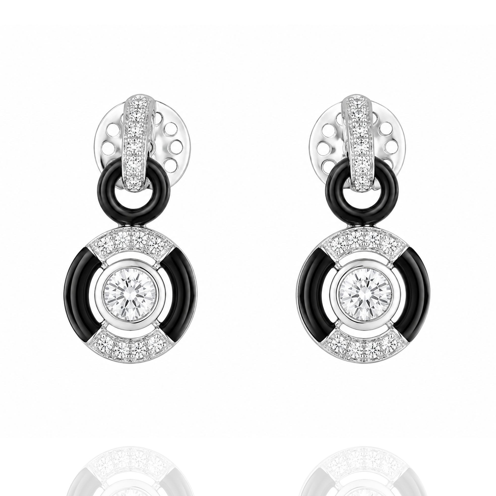 Shadows in Bloom Diamond Earrings
