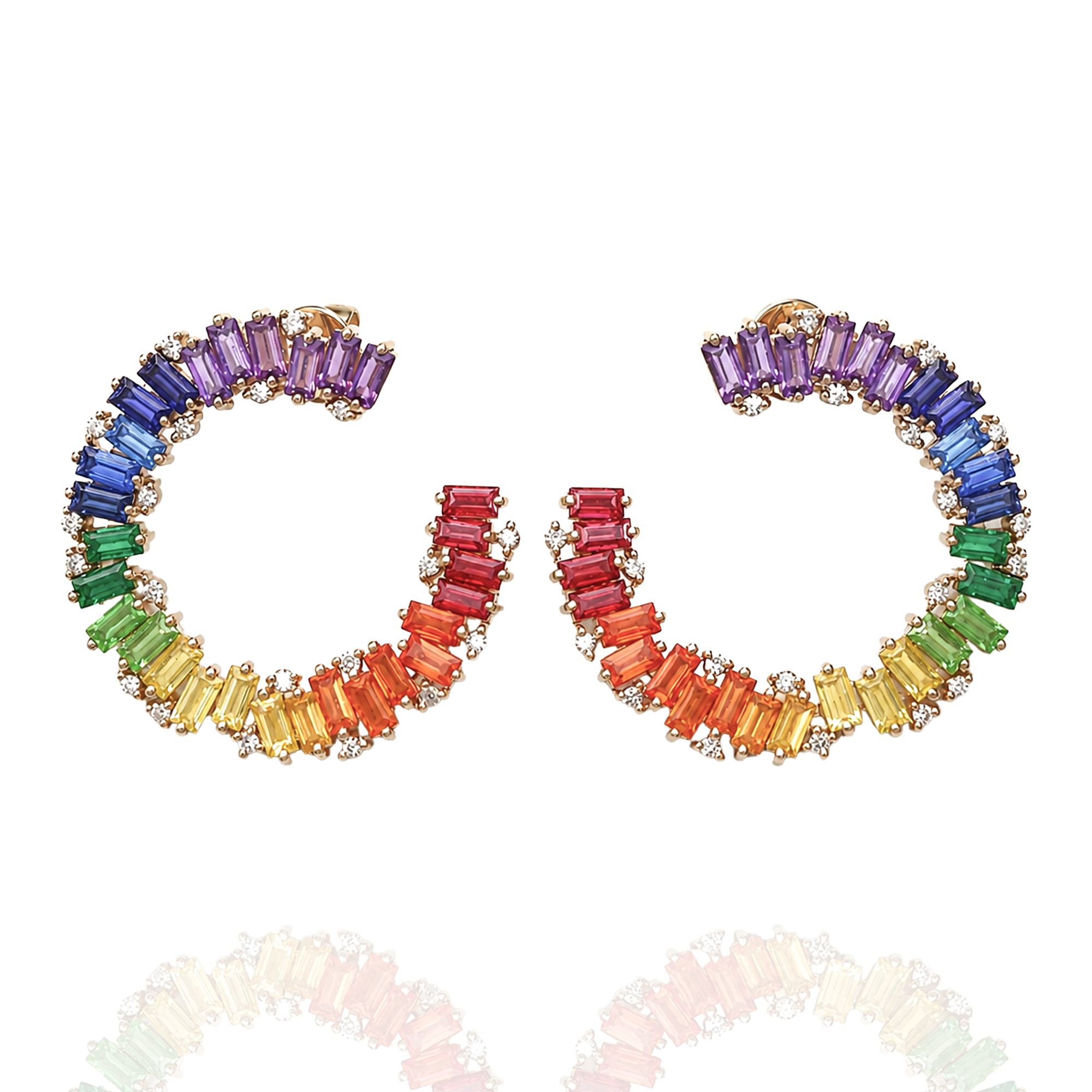 Skyline Crescents Hoop Earrings