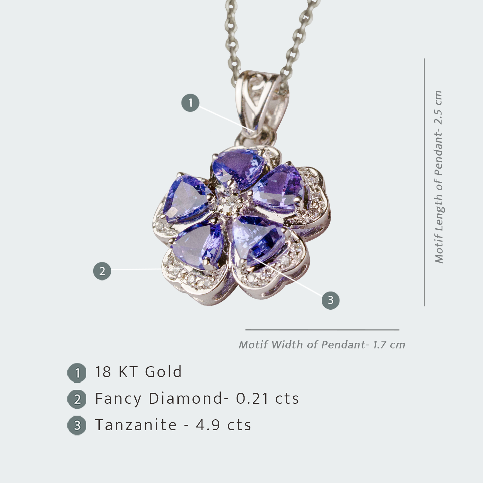 Starre Tanzanite Diamond Pendant