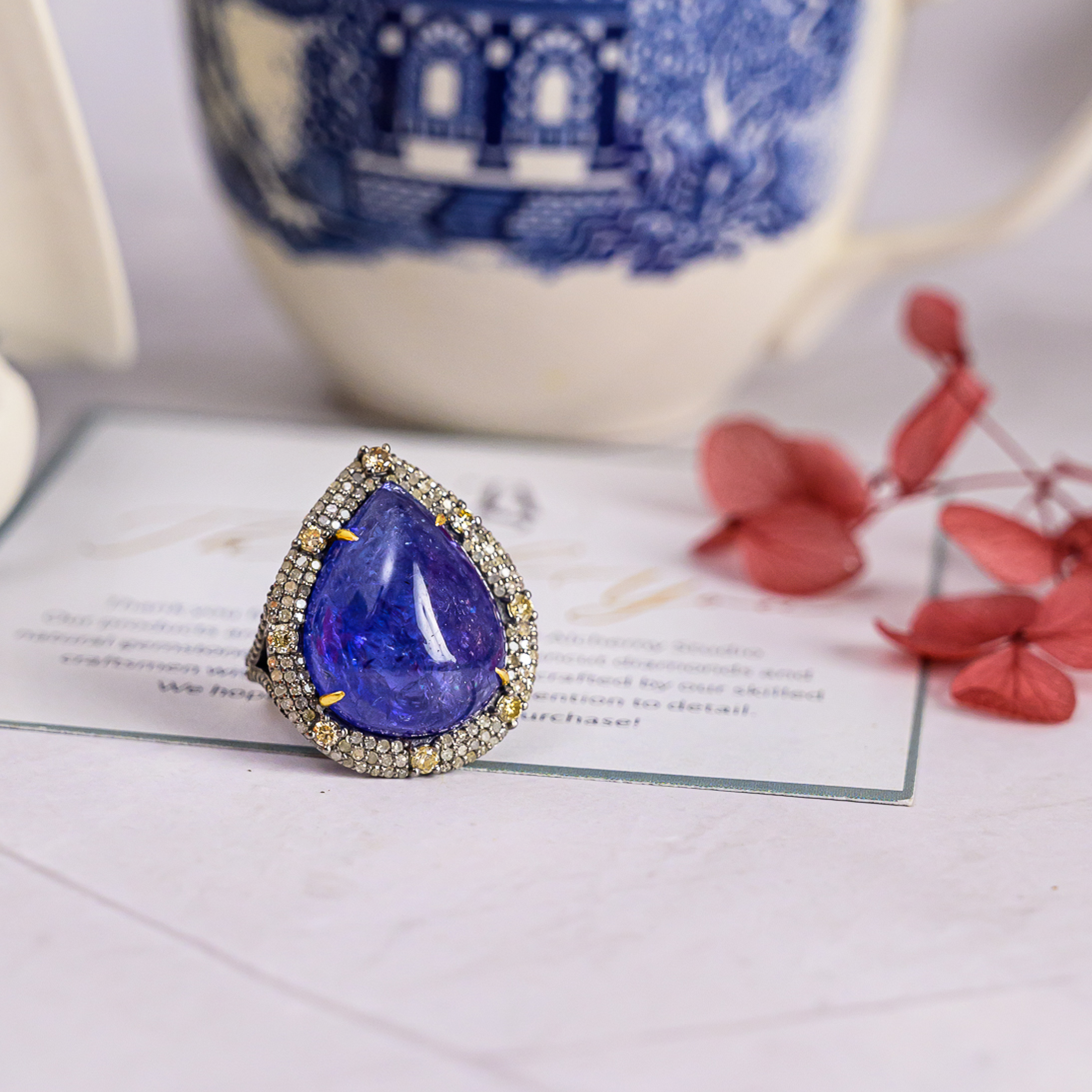 Ines diamond tanzanite Ring