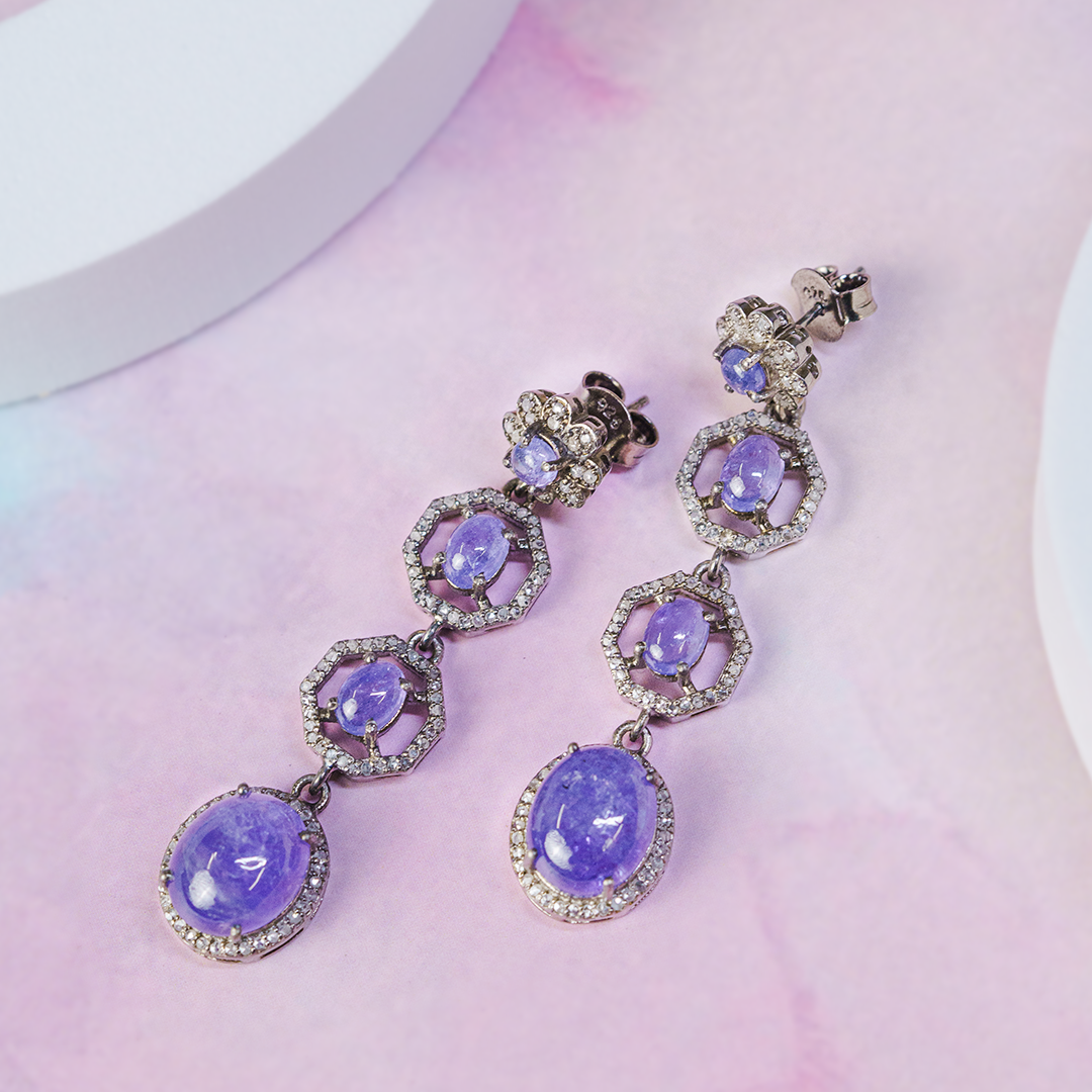 Abigail Diamond Tanzanite Earrings