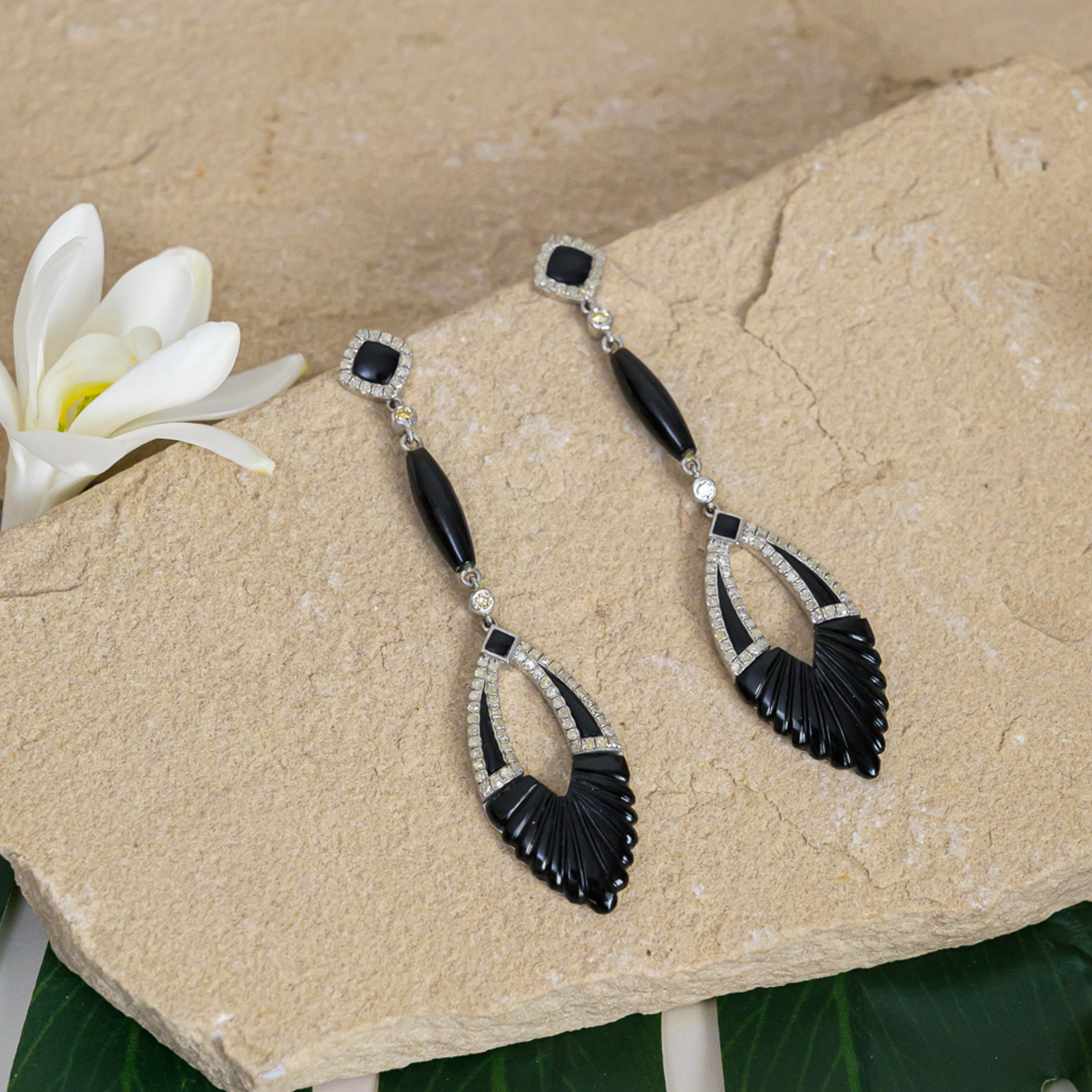 Caryn Diamond Black Onyx Earrings