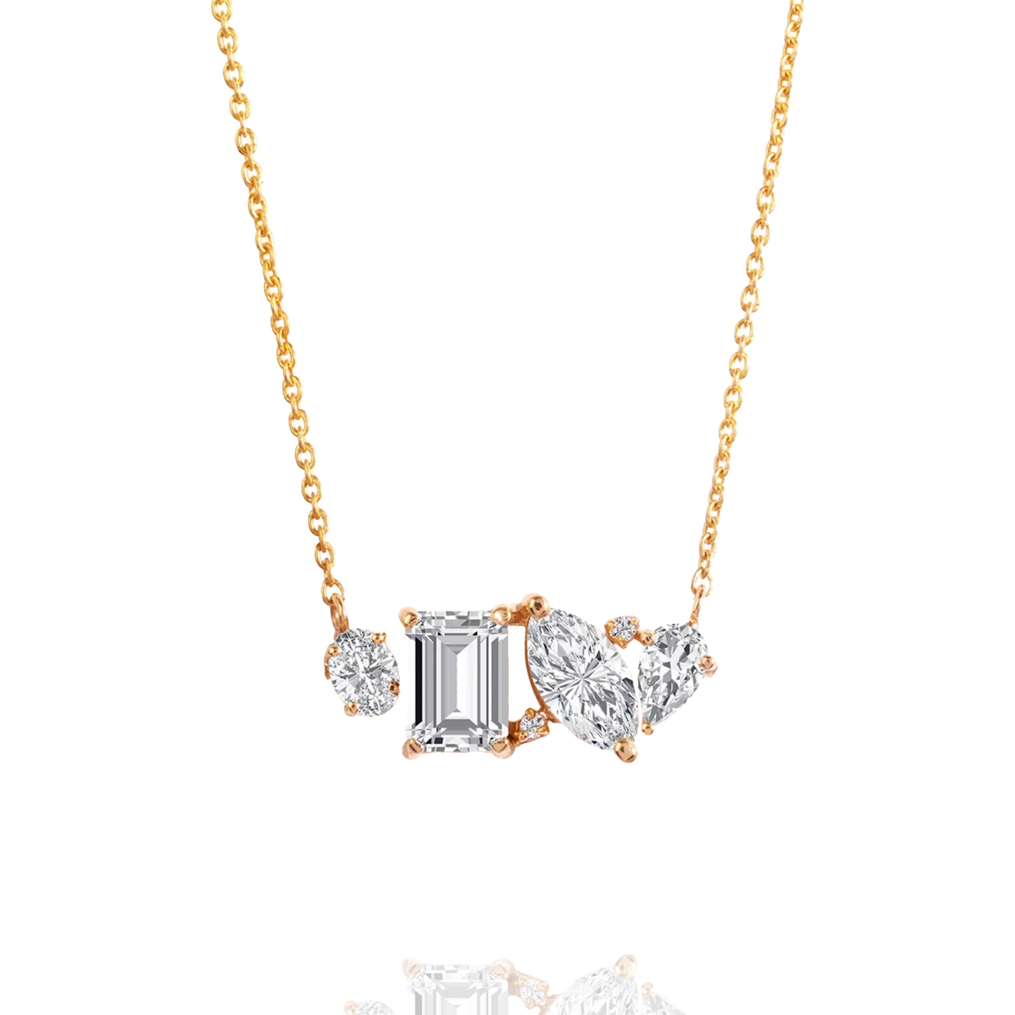 toi et moi Lab-Grown Solitaire Lyoria pendant