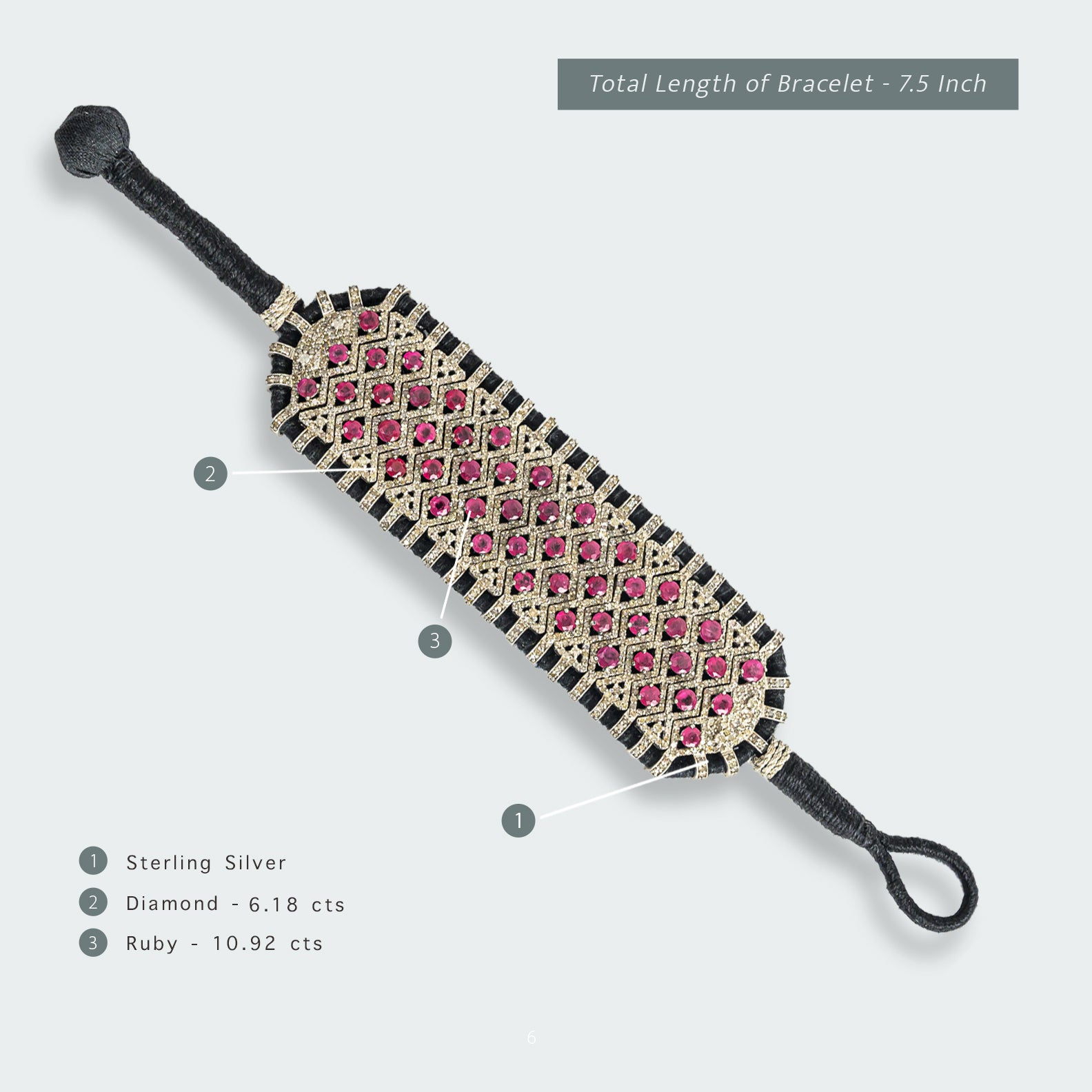 Theo Ruby Diamond Bracelet