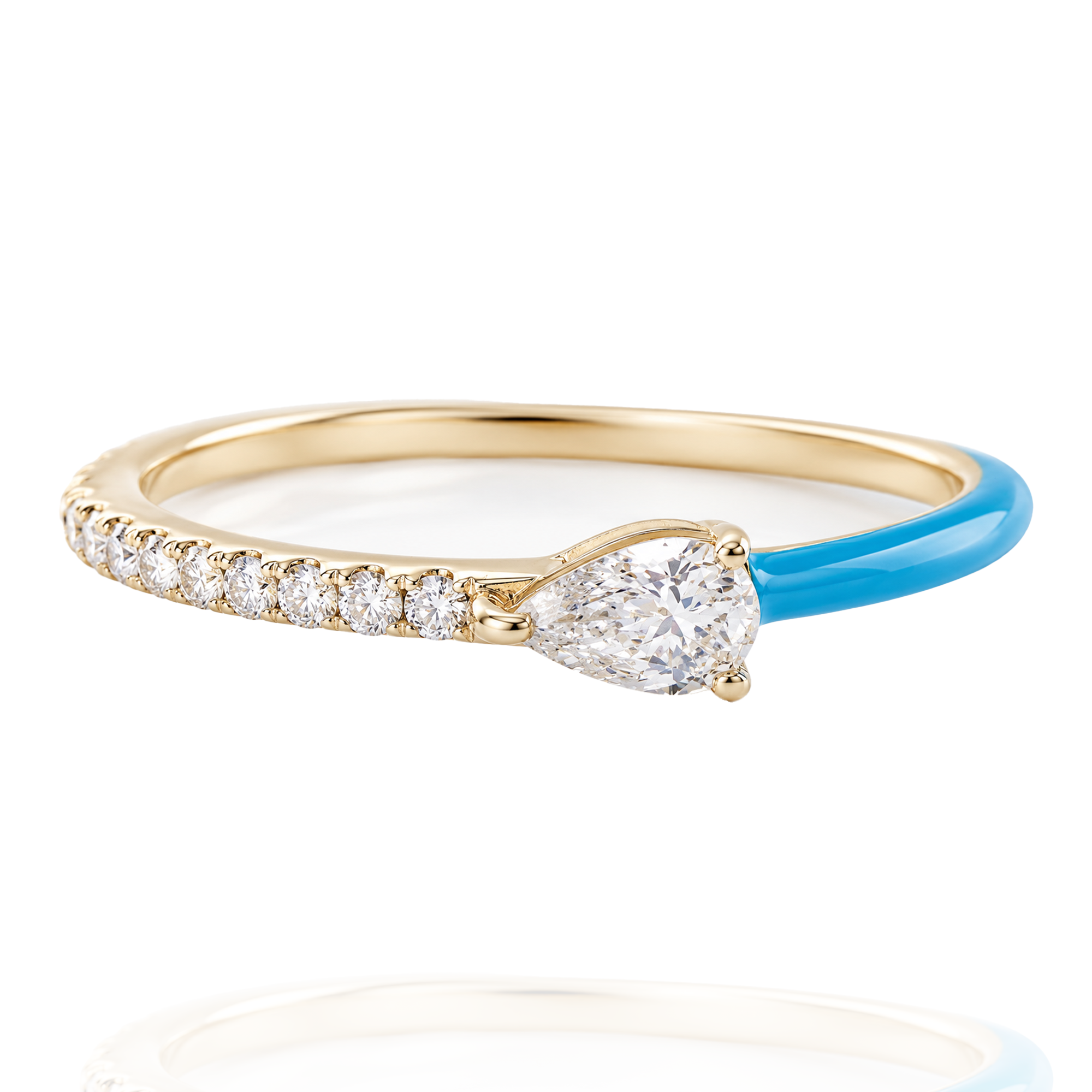 Tropic Teardrop Diamond Ring