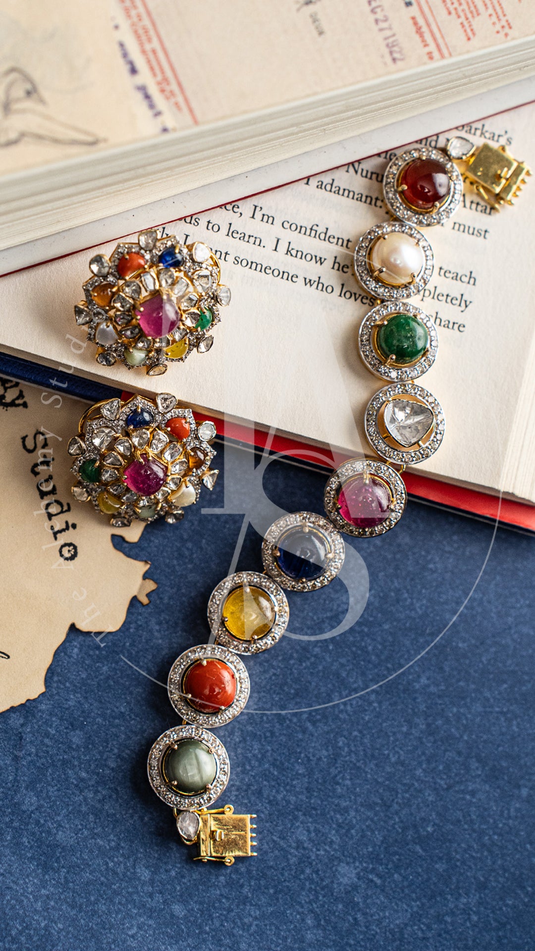 Abelle Navaratan and Uncut Diamond Bracelet