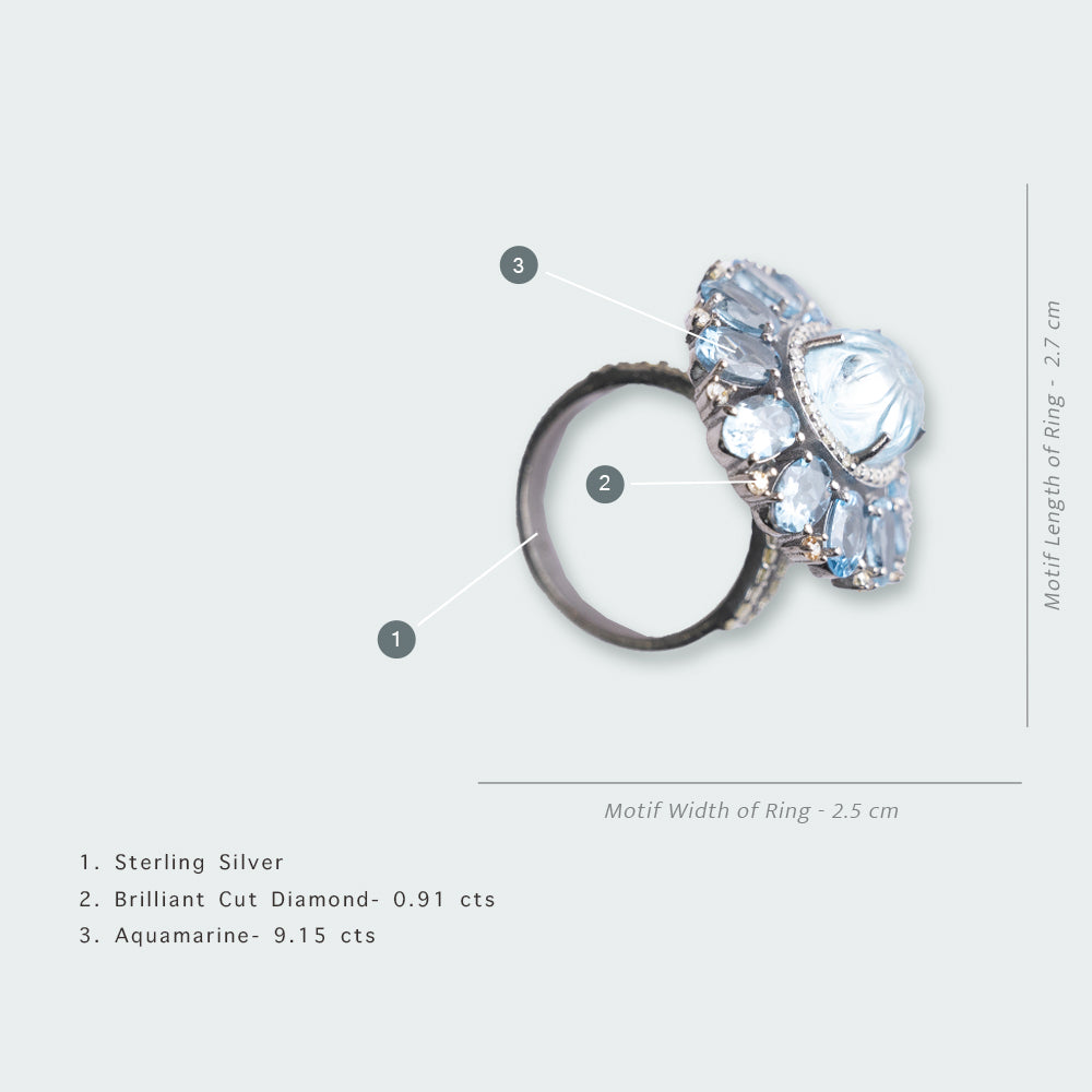 Kristy Aquamarine Diamond Ring