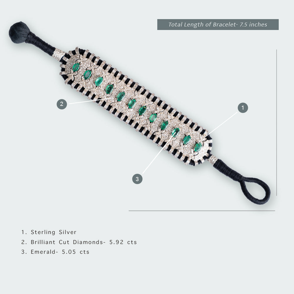 Clarice Emerald Diamond Bracelet