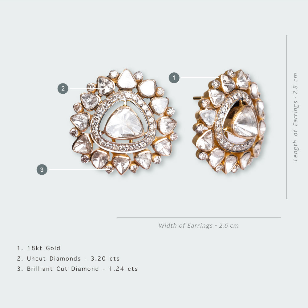 Amira Uncut Diamond Earrings