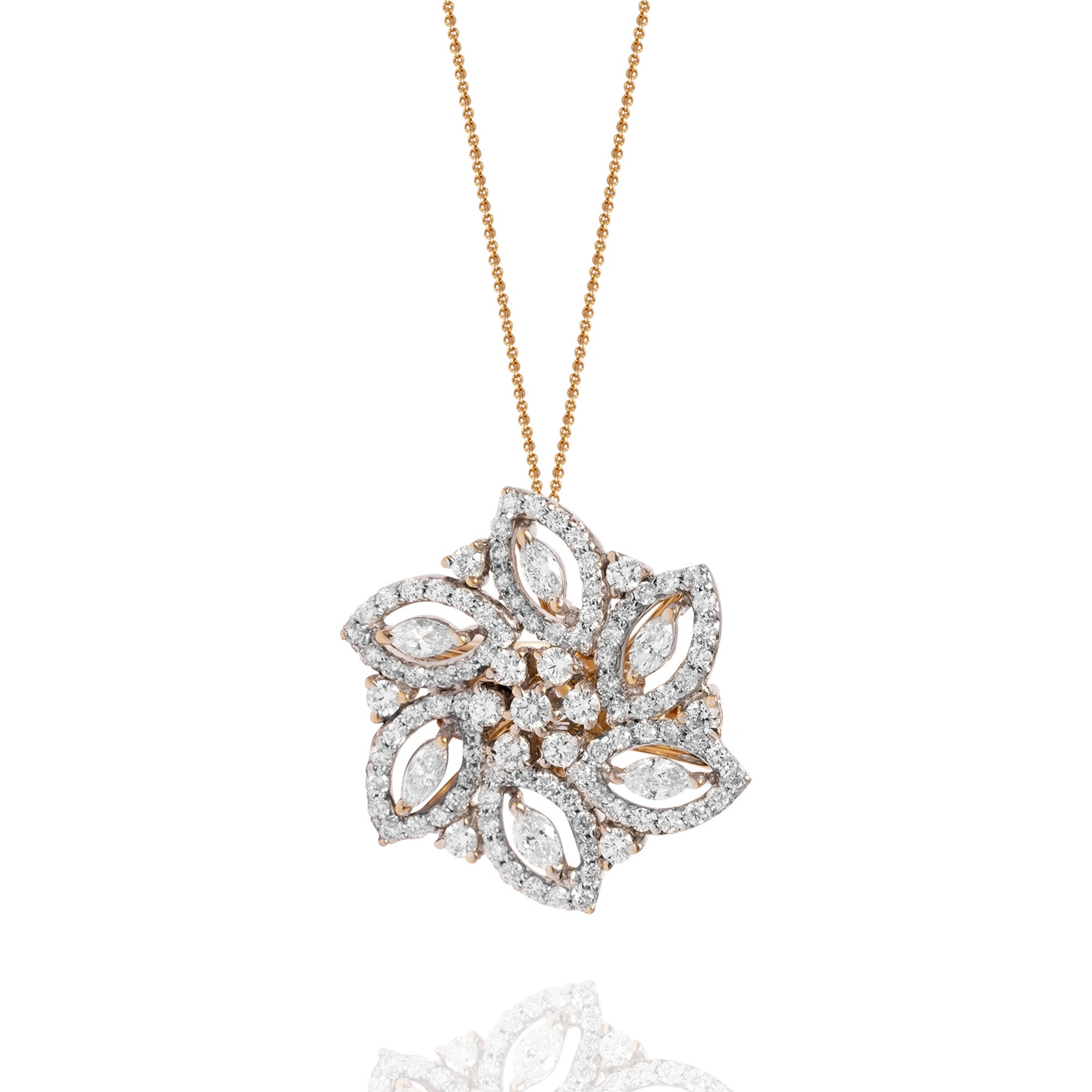 Alosia Floral Lab Diamond Pendant