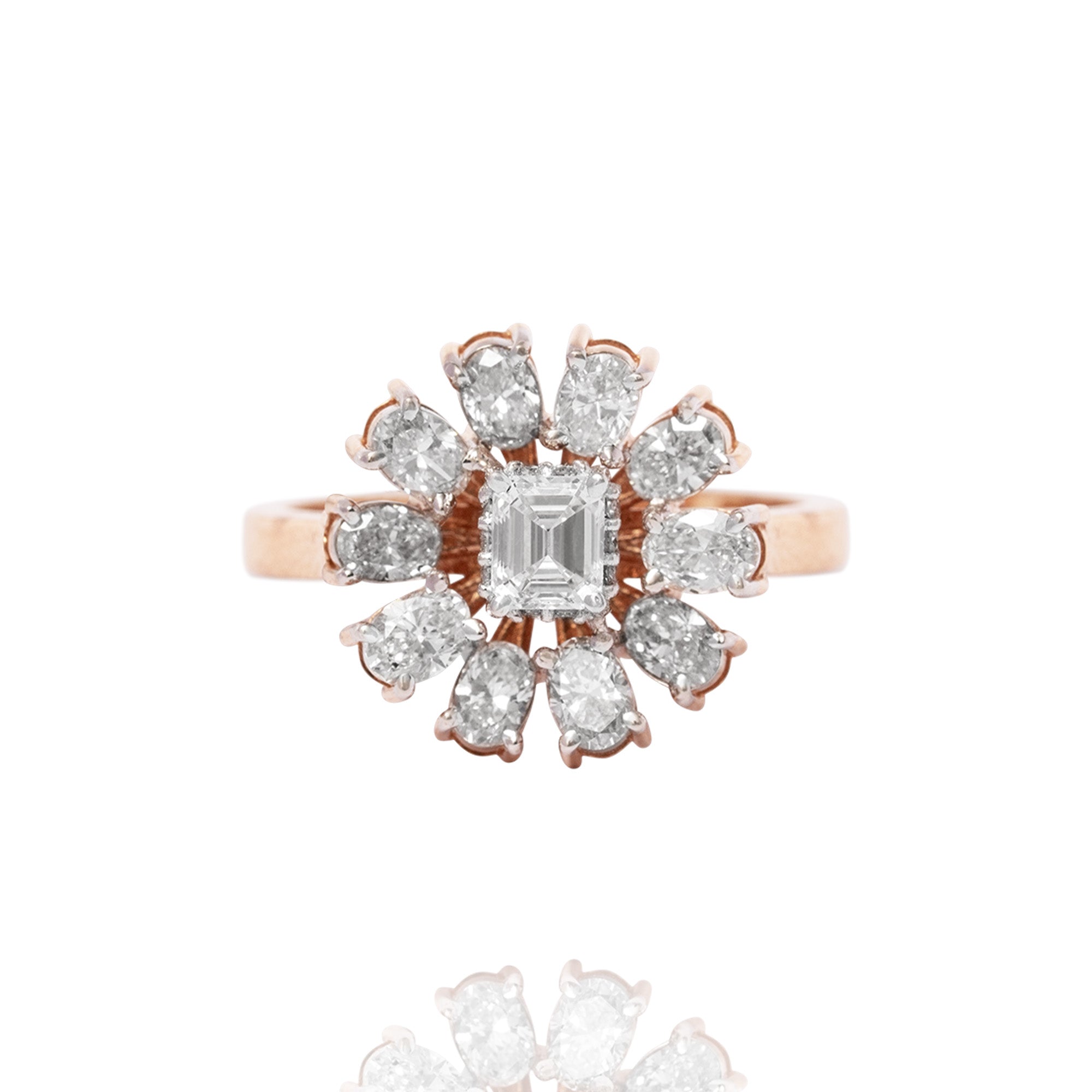 Estella Floral Lab Diamond Ring