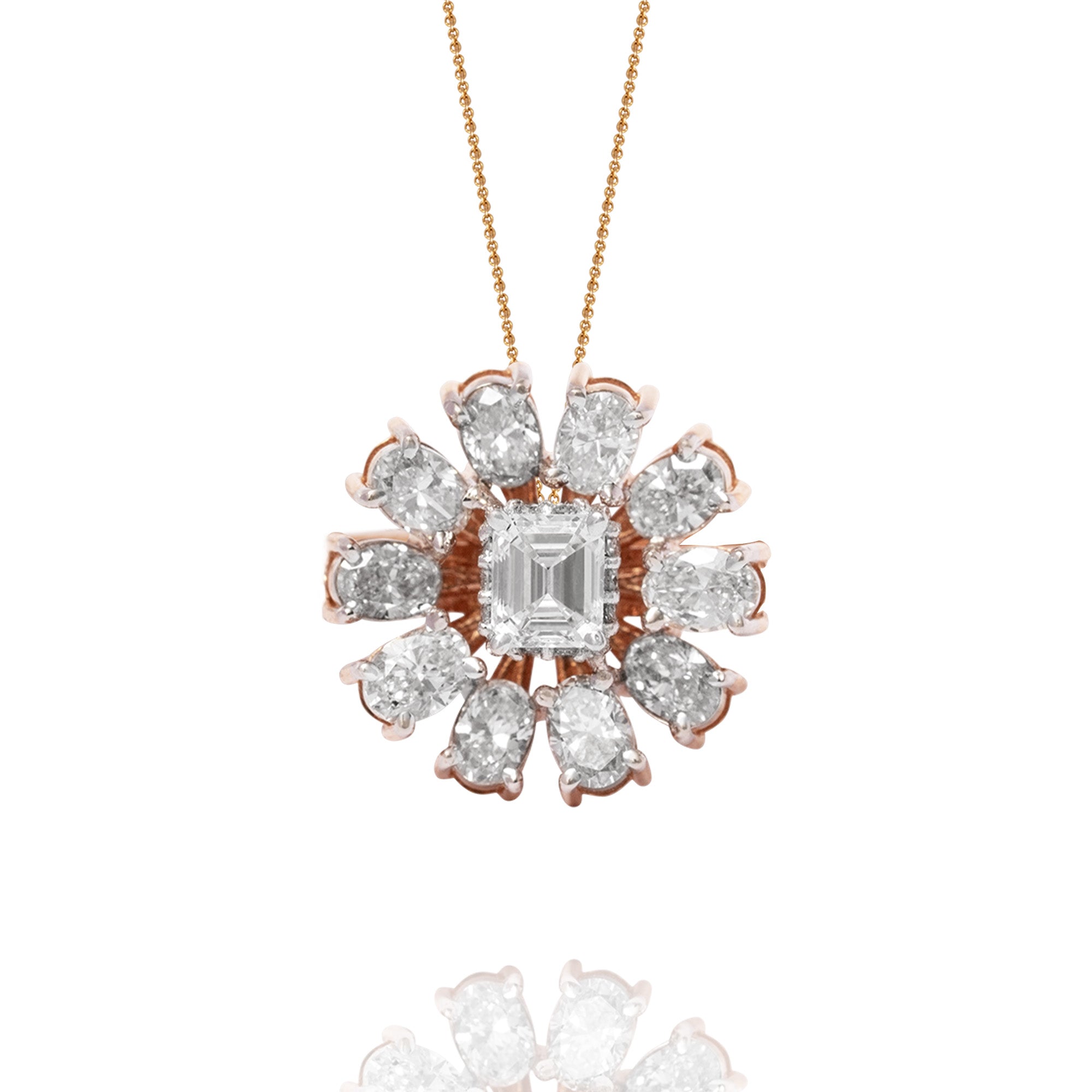Estella Floral Lab Grown Diamond Pendant