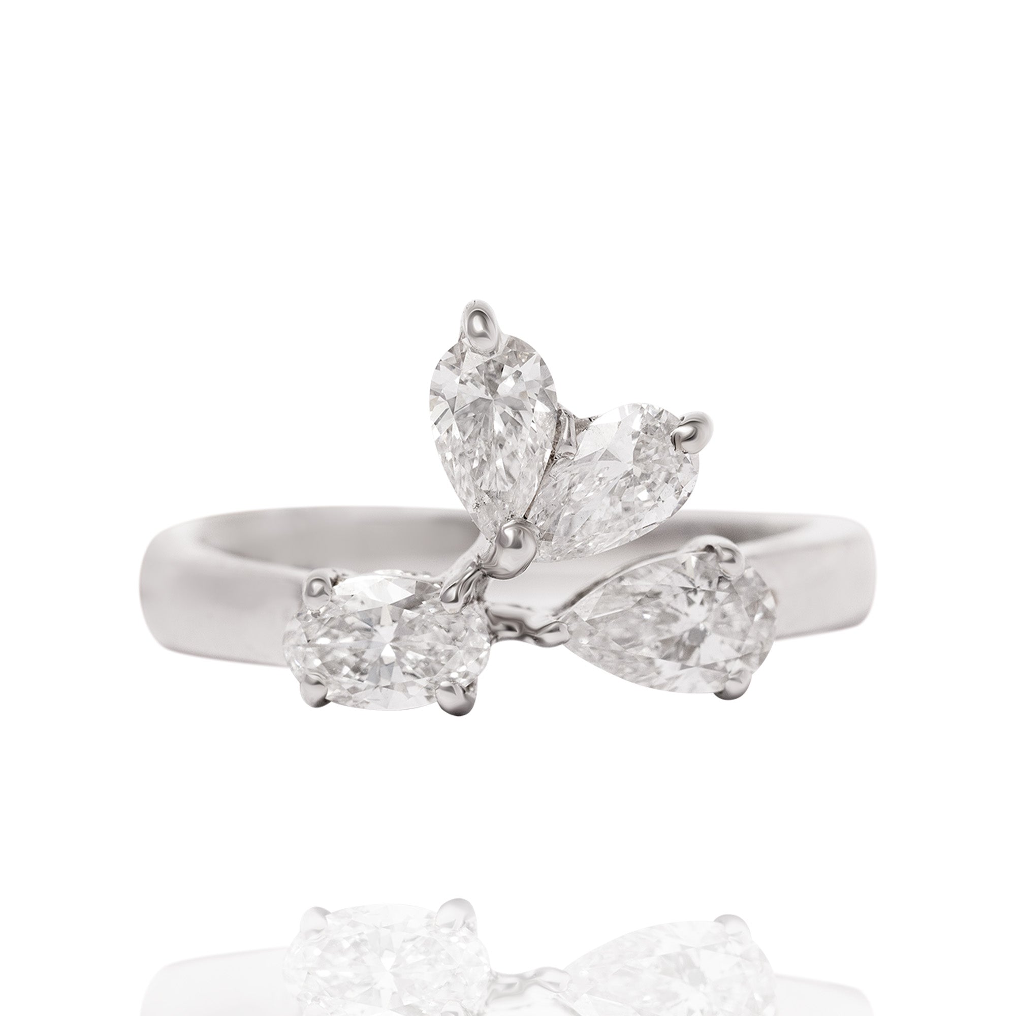 Primrose Three Stone Lab Diamond Ring