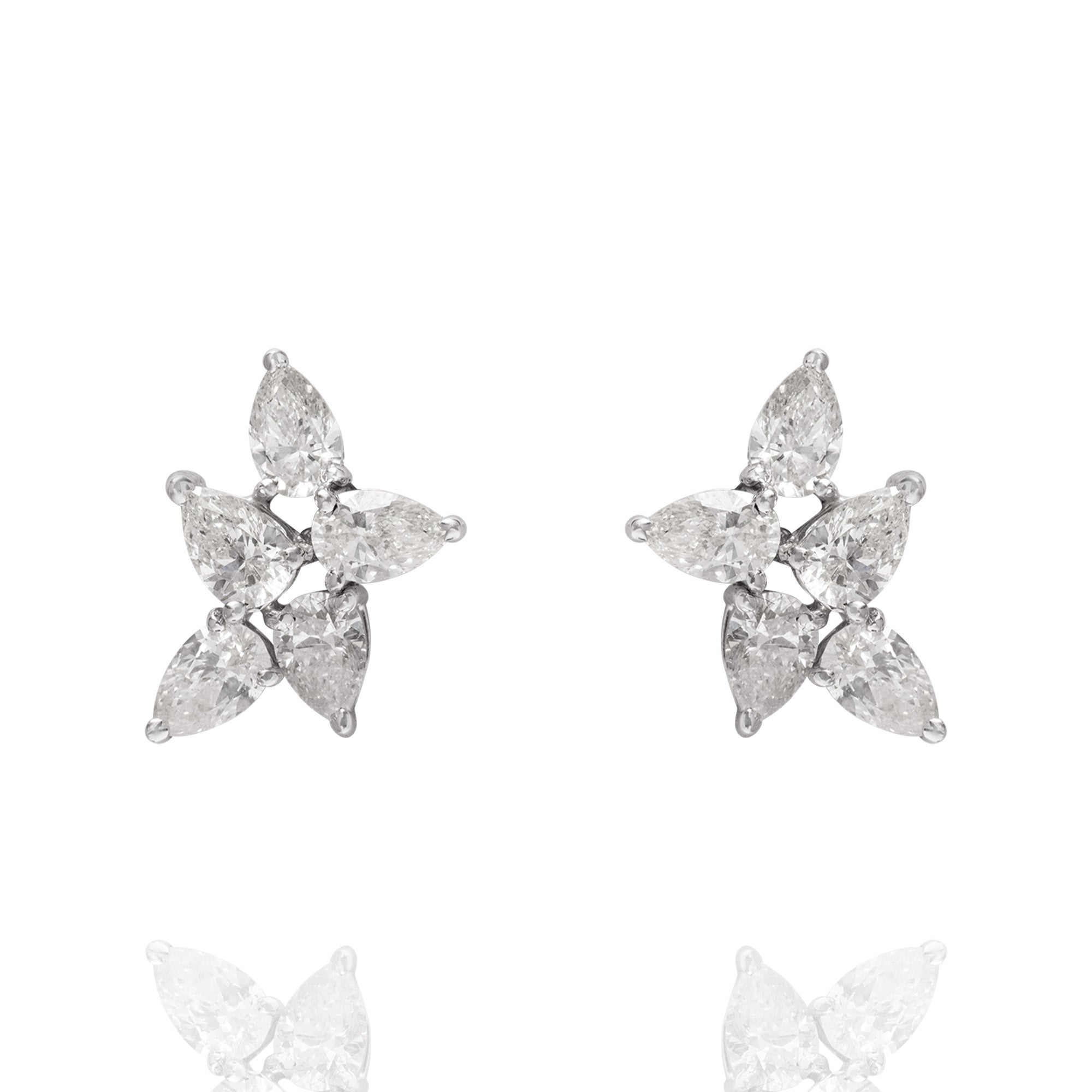 Eva Floral Lab Diamond Earrings