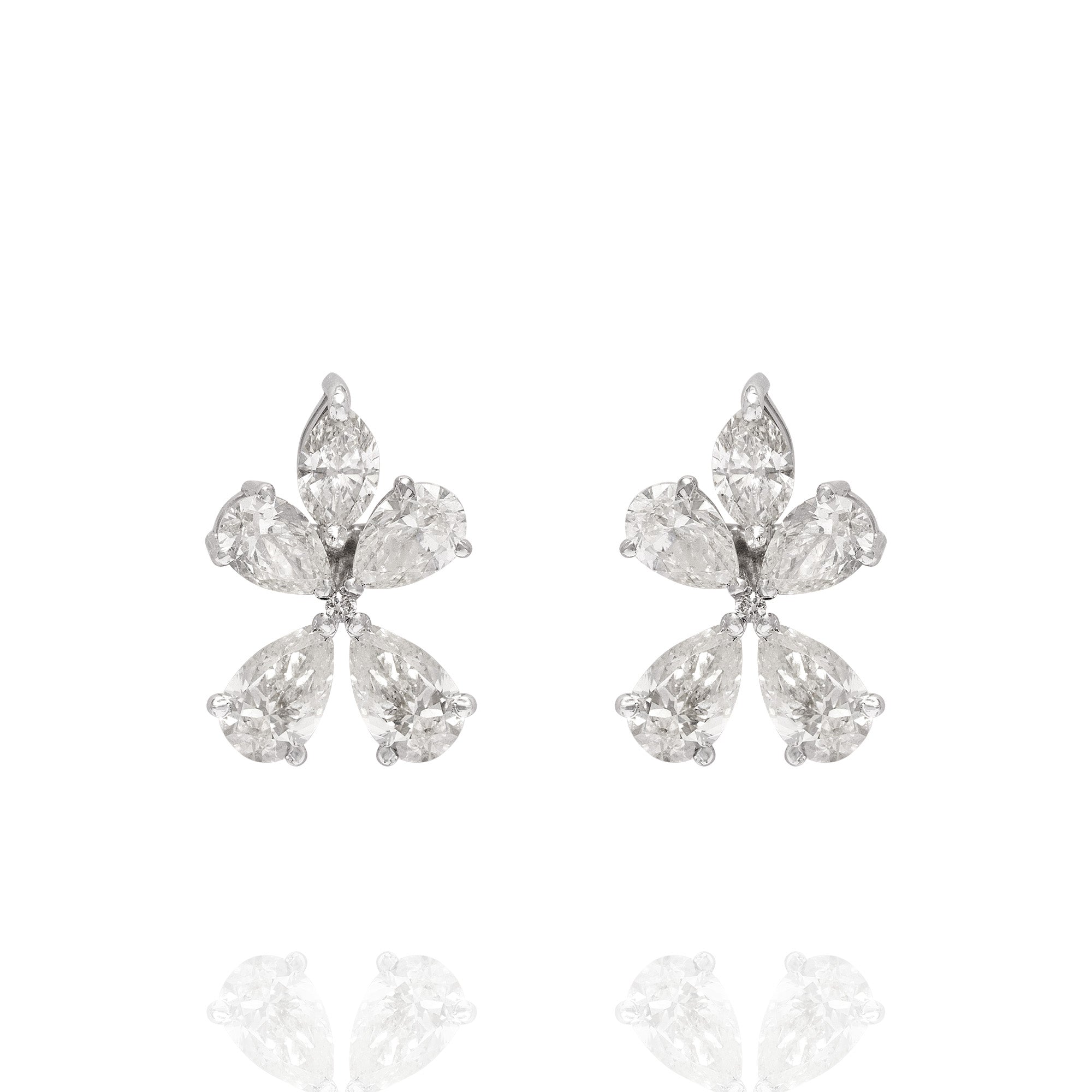 Lauren Lab Diamond Floral Earrings