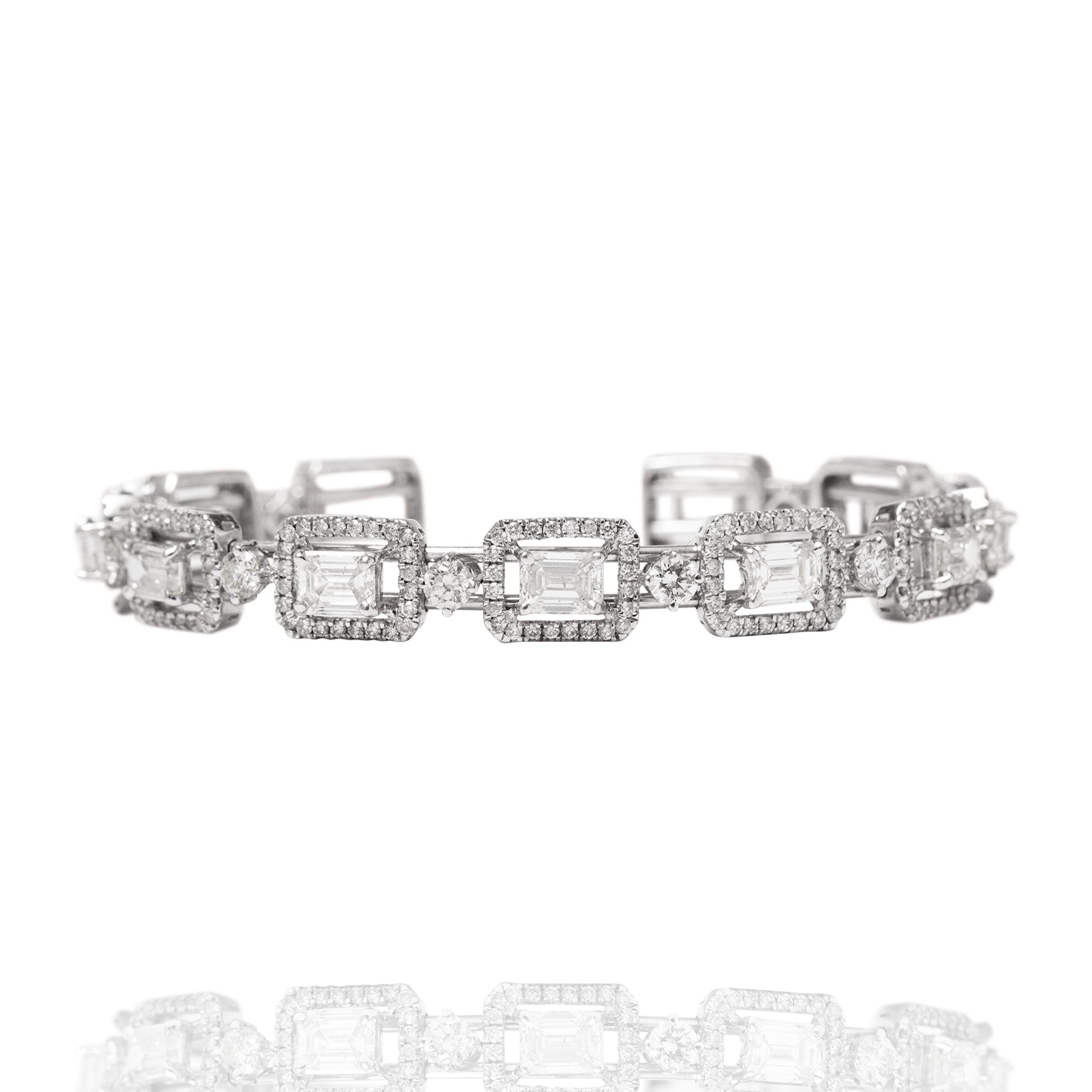 Bianca Emerald Cut Lab Diamond Cuff