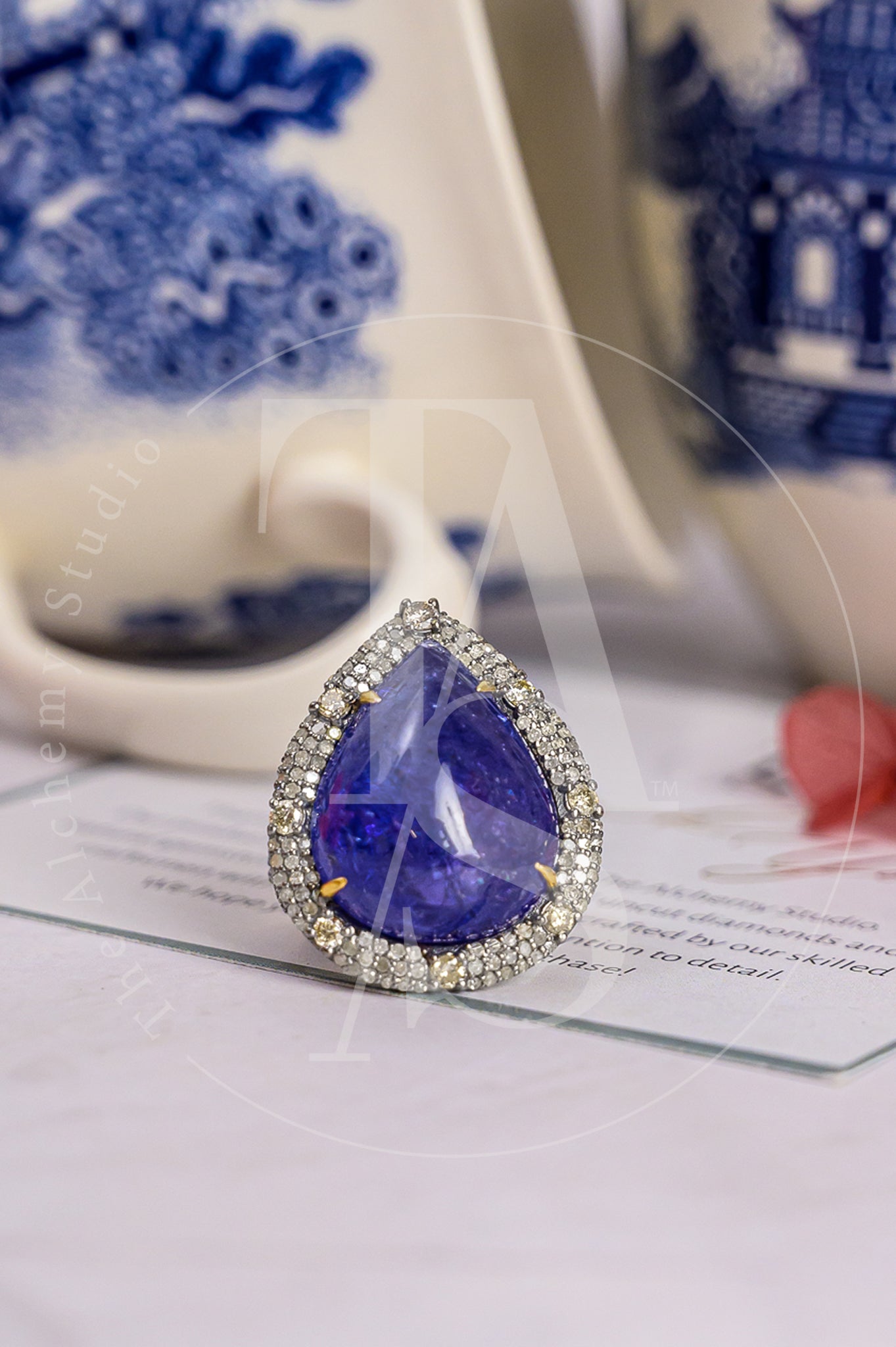 Ines Tanzanite and Diamond Cocktail Ring