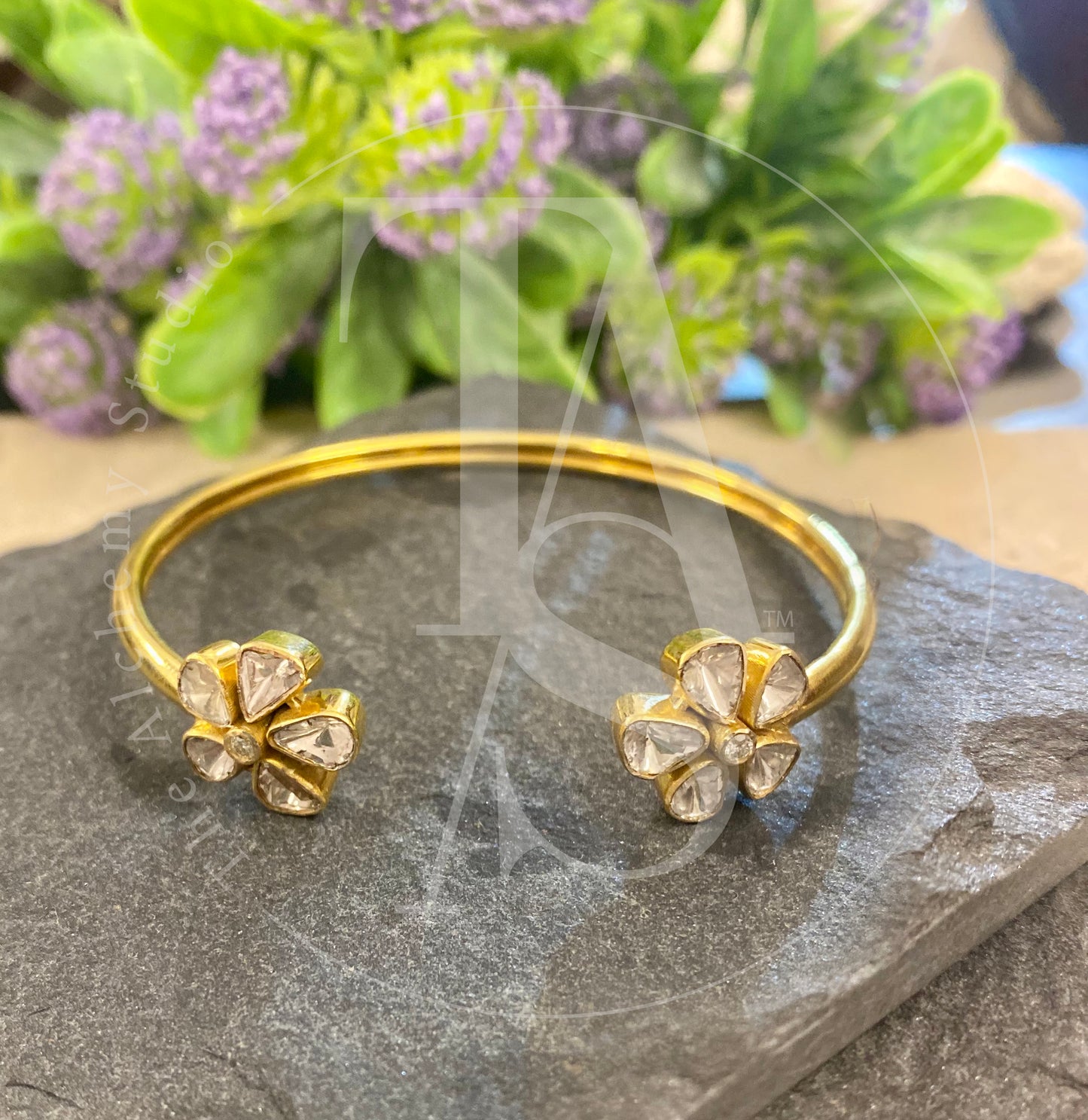 Duo Flora Flexi Uncut Diamond Bangle
