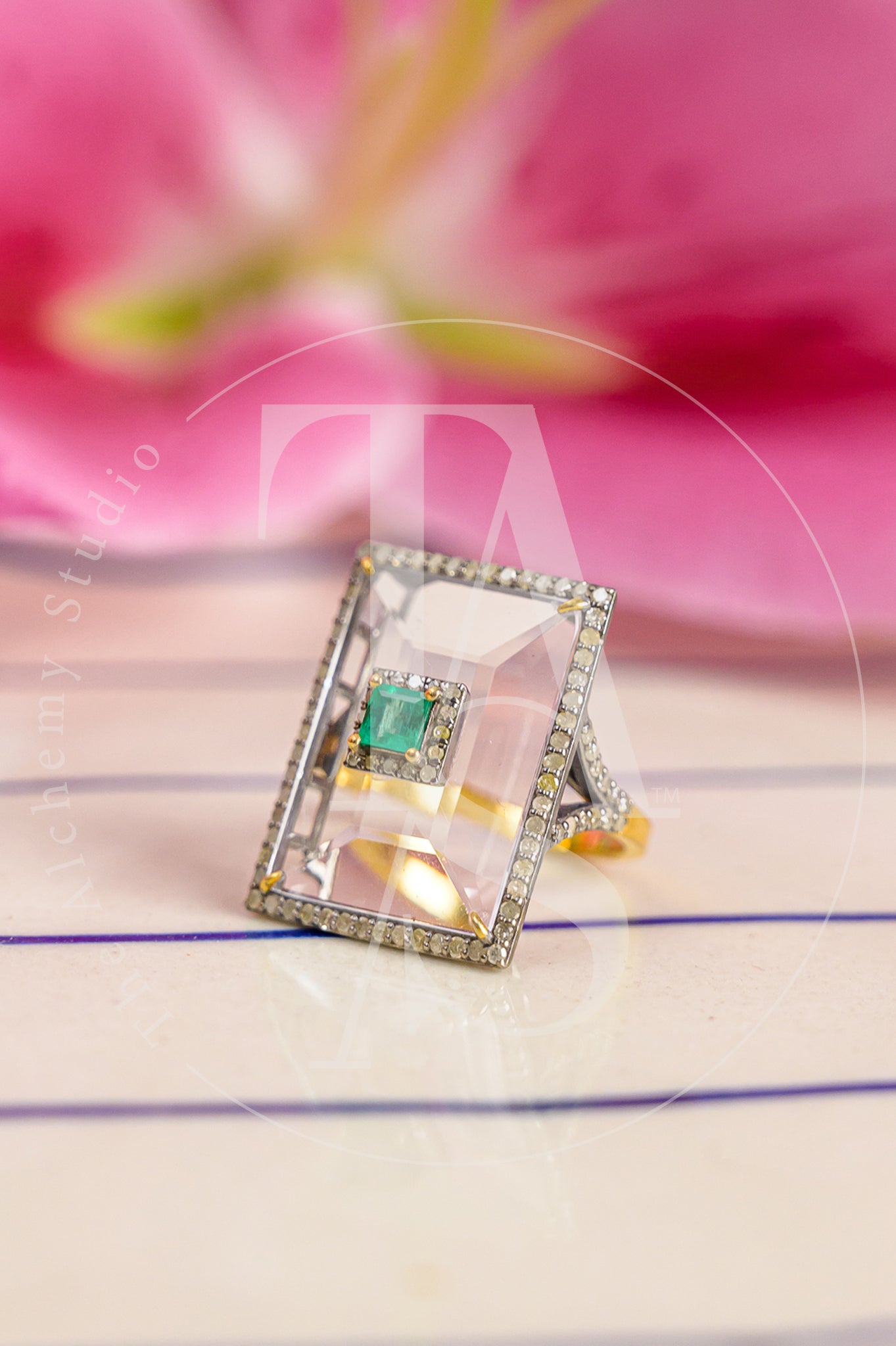 Tiana Crystal and Diamond Ring