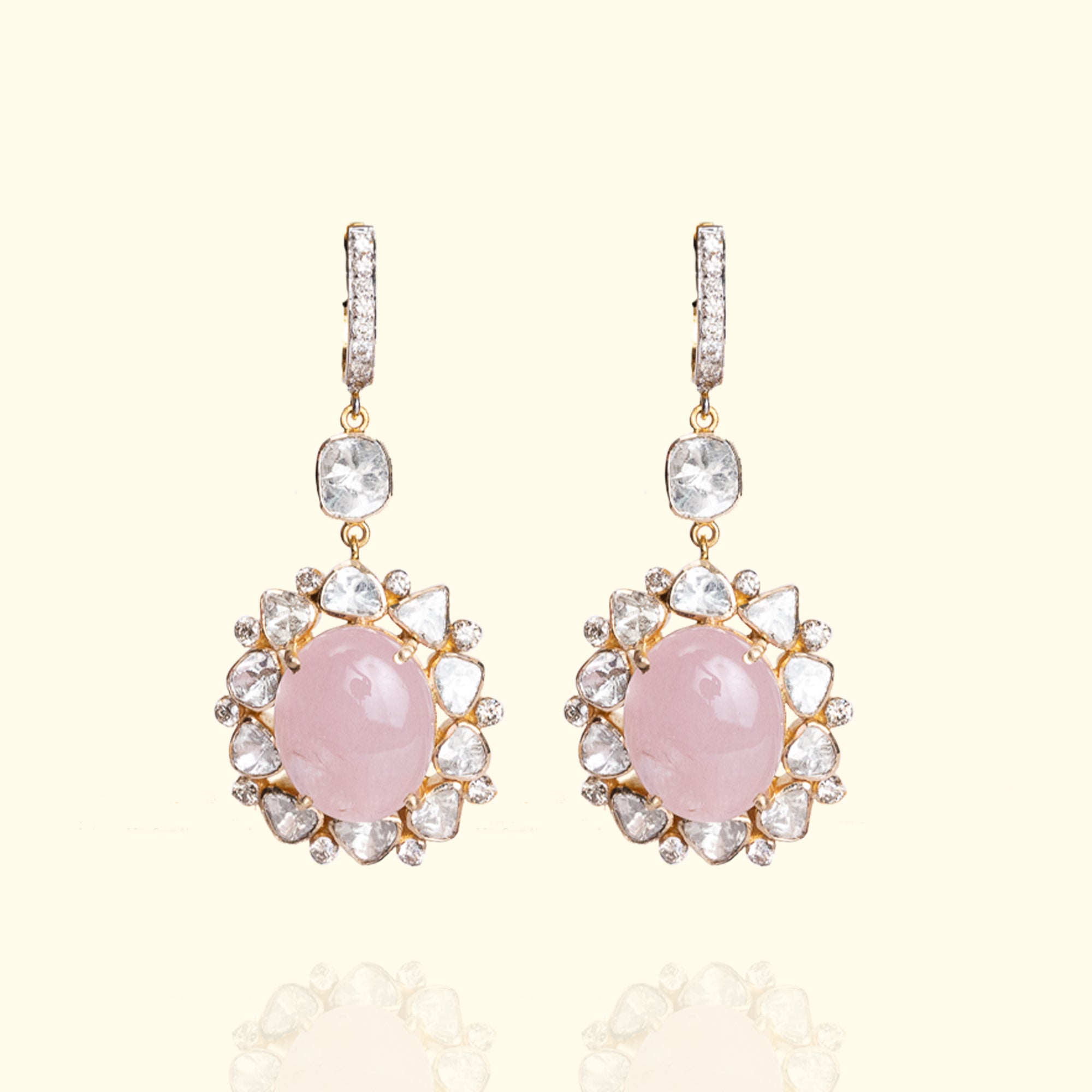 Jeahh Morganite Polki Earrings