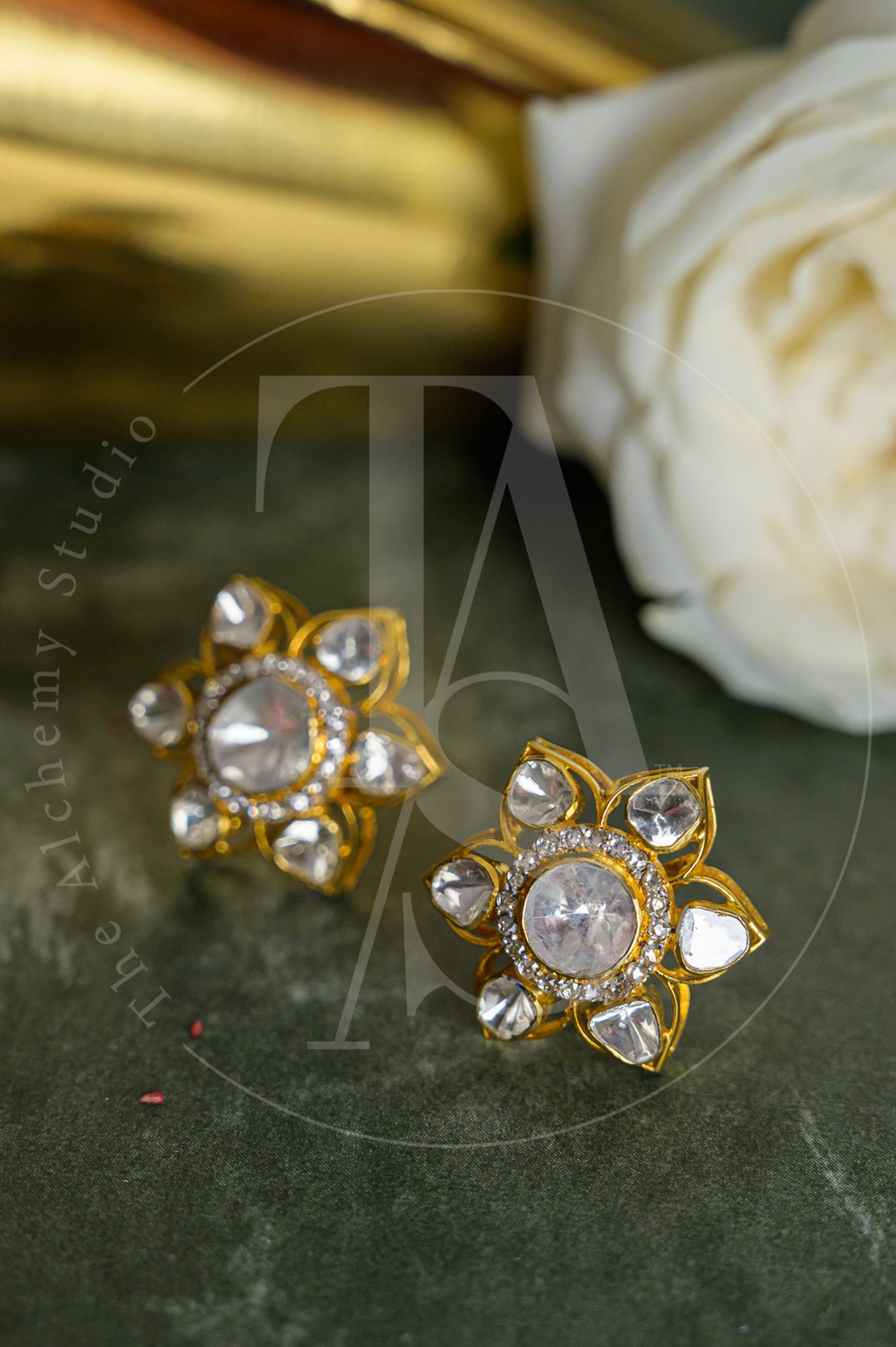 Mini Starre Polki Earrings