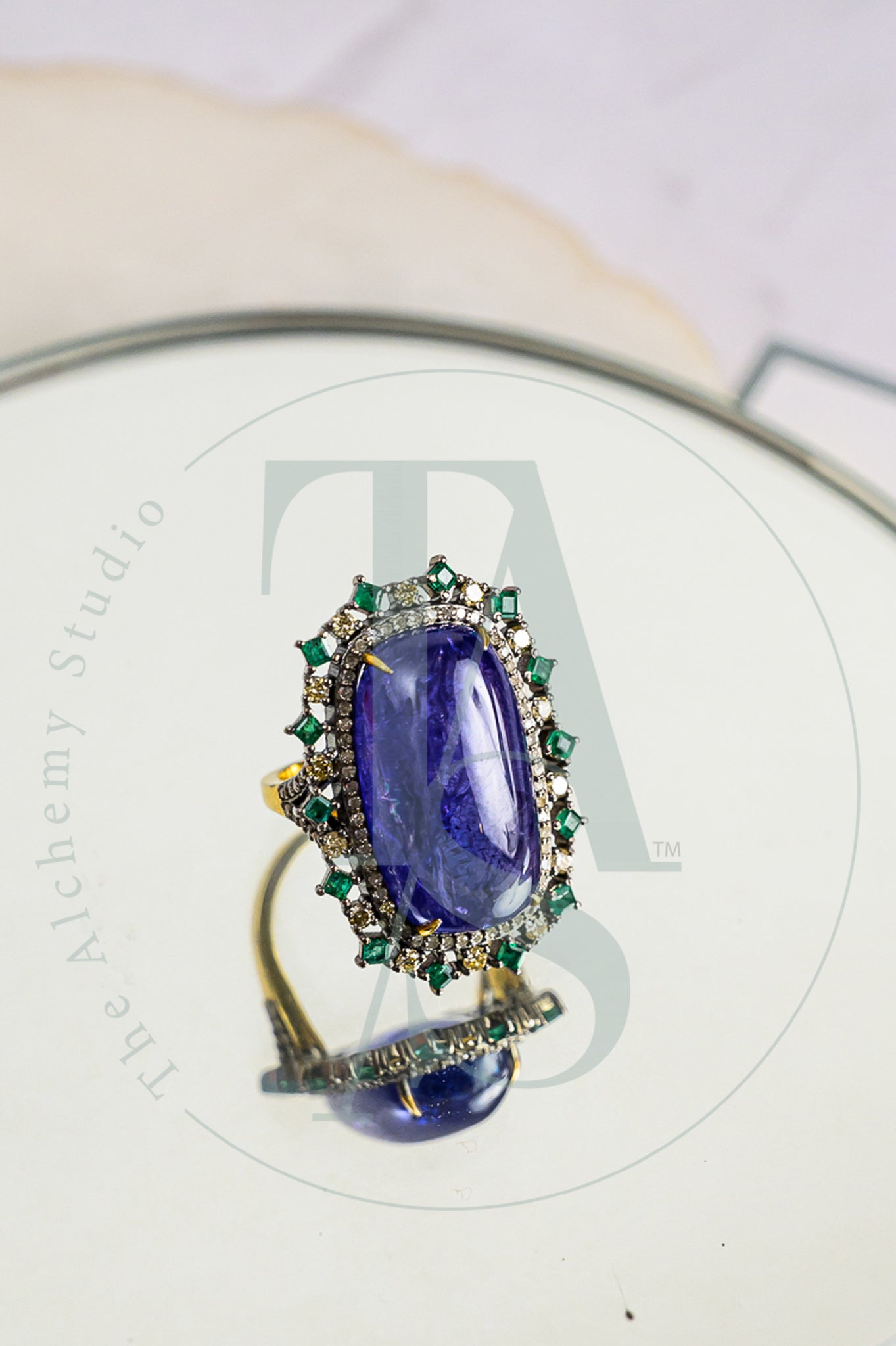 Constella Tanzanite and Diamond Cocktail Ring