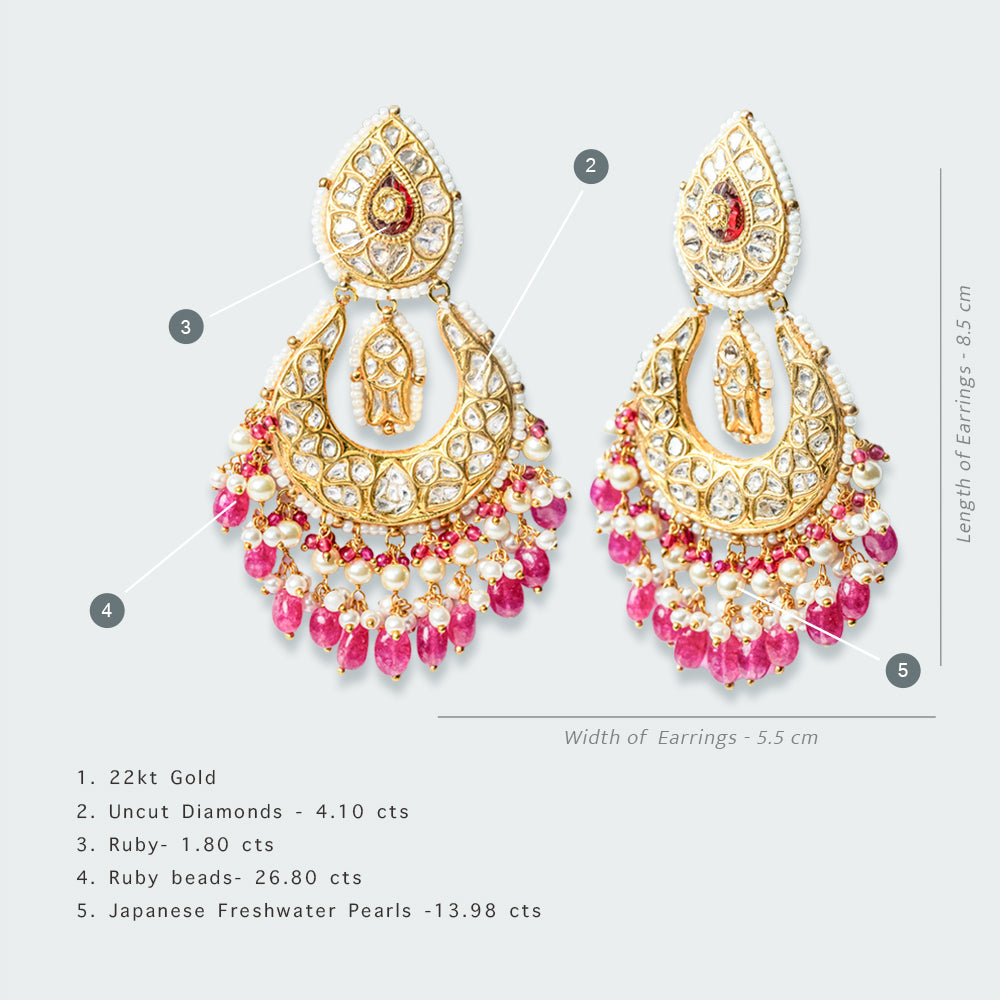 Mehrunnisa Ruby Polki Chaandbalis