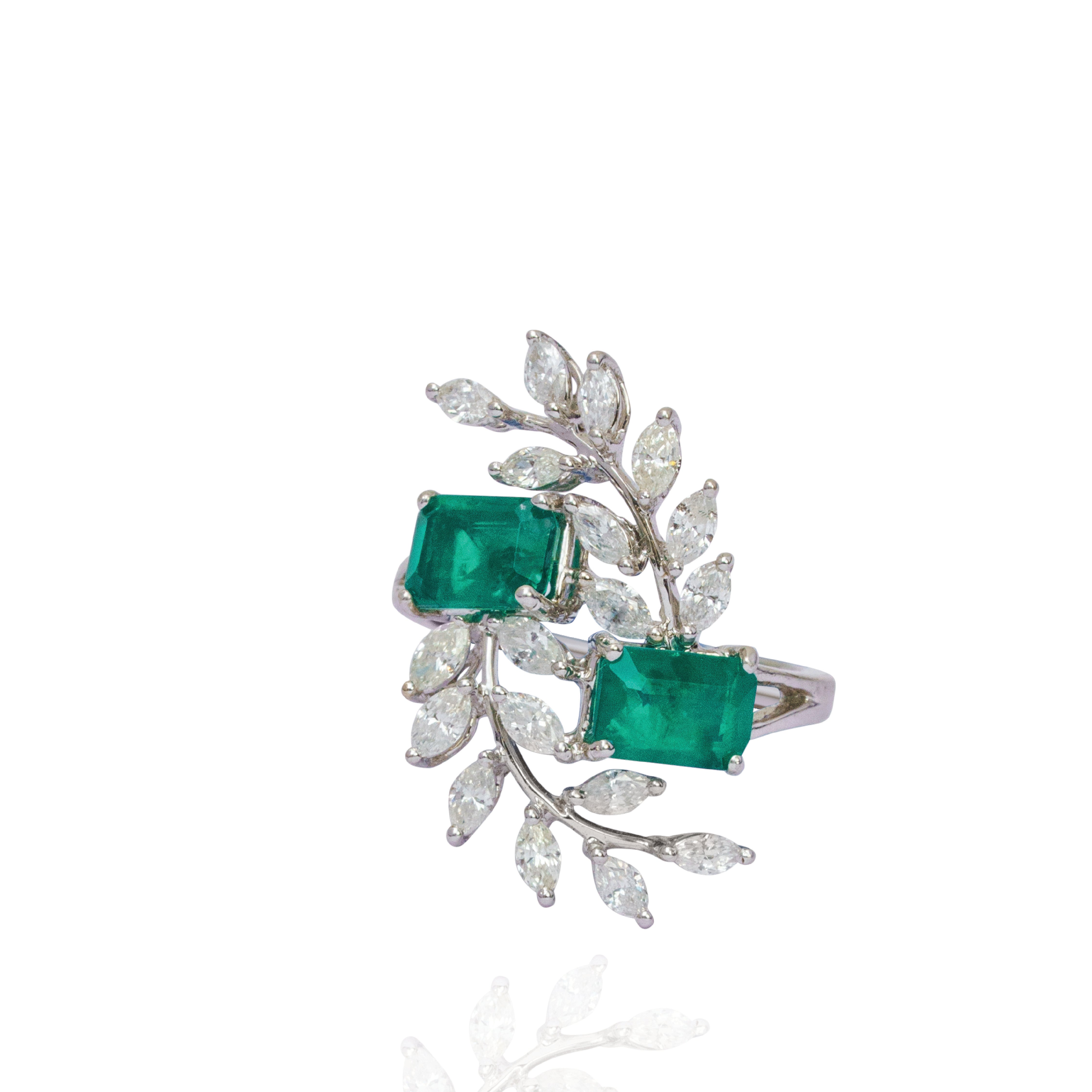Elowen Emerald Diamond Ring