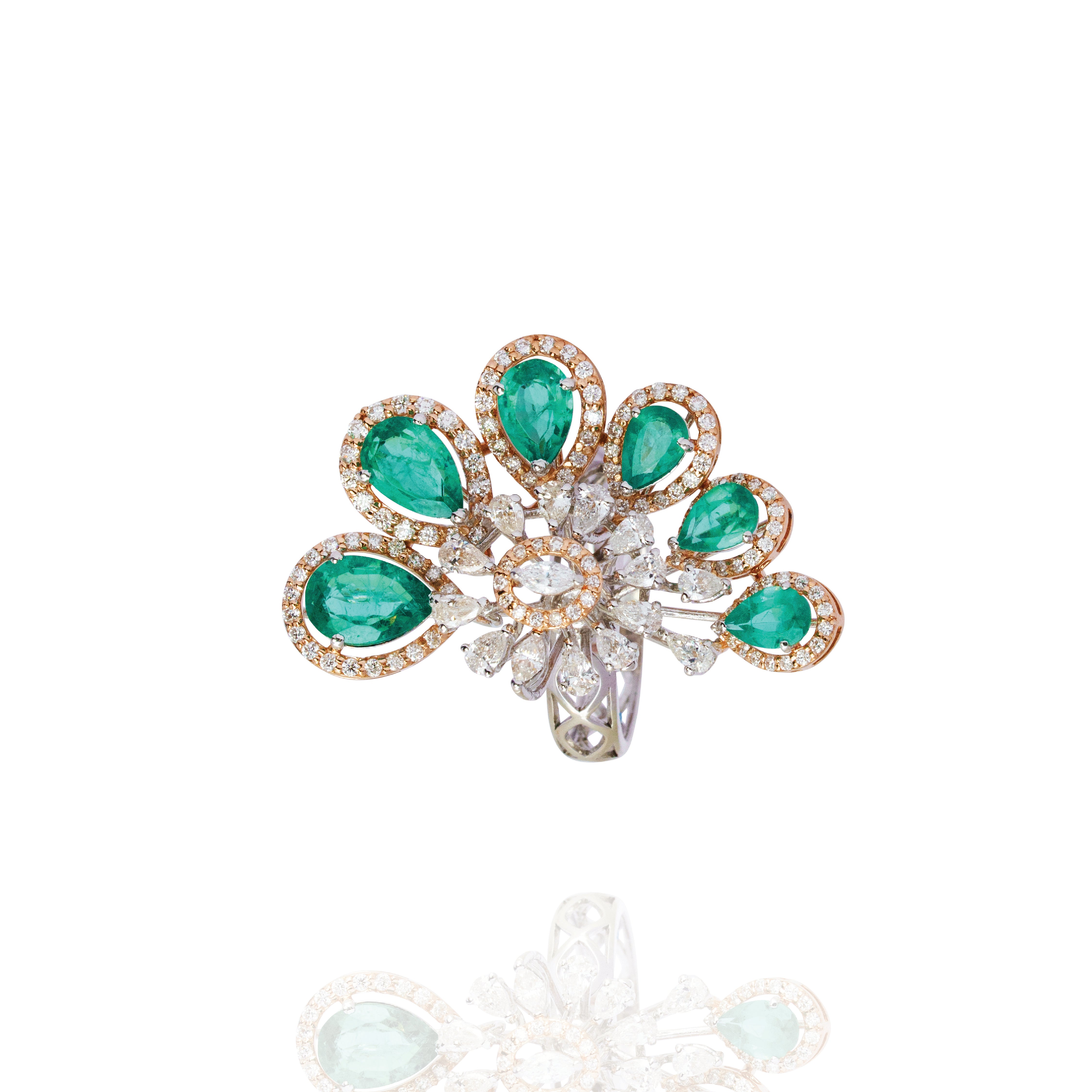 Zariah Emerald Diamond Ring