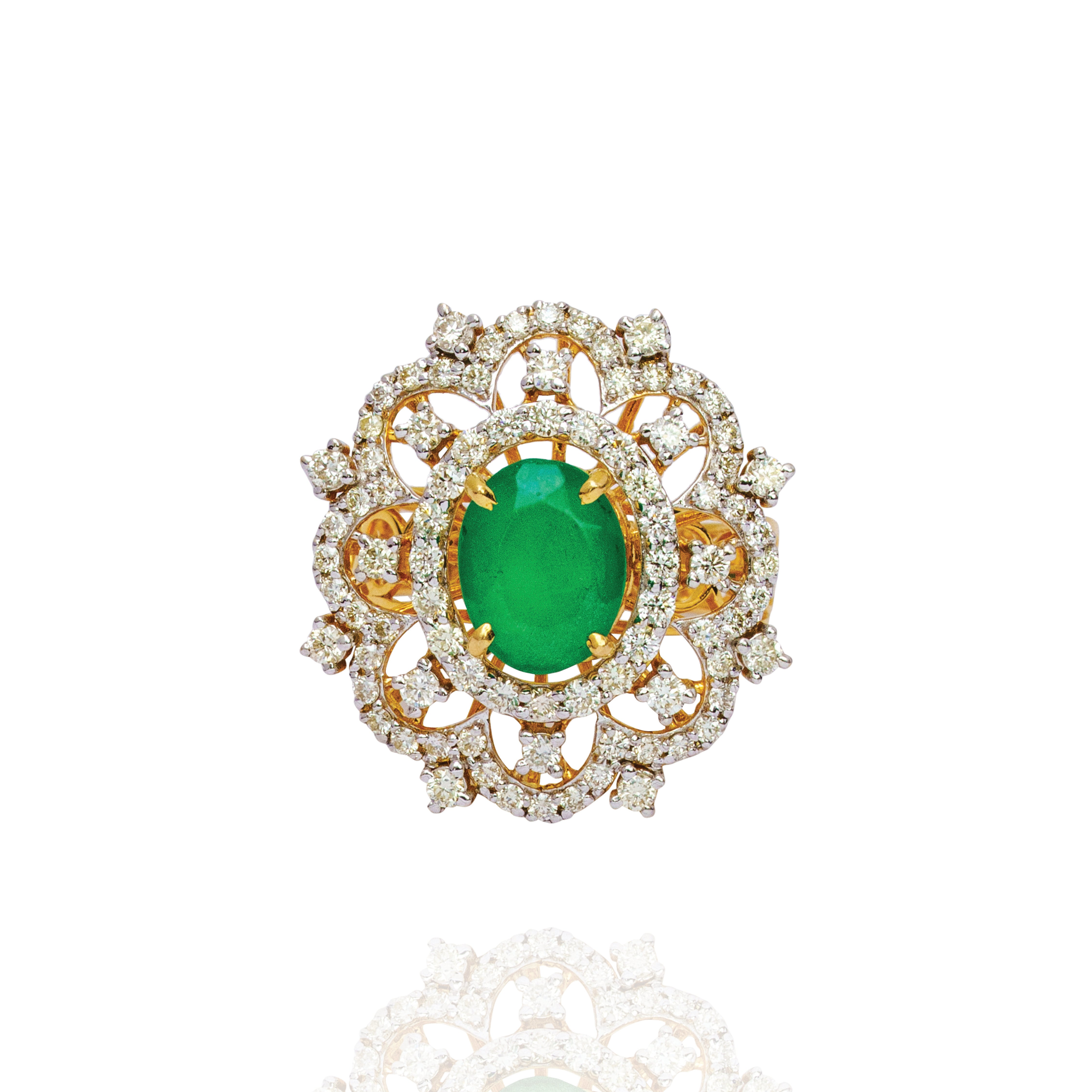 Fiorella Emerald Diamond Ring