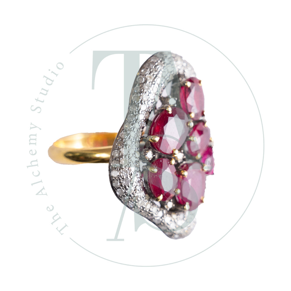 Rufina Ruby and Diamond Ring