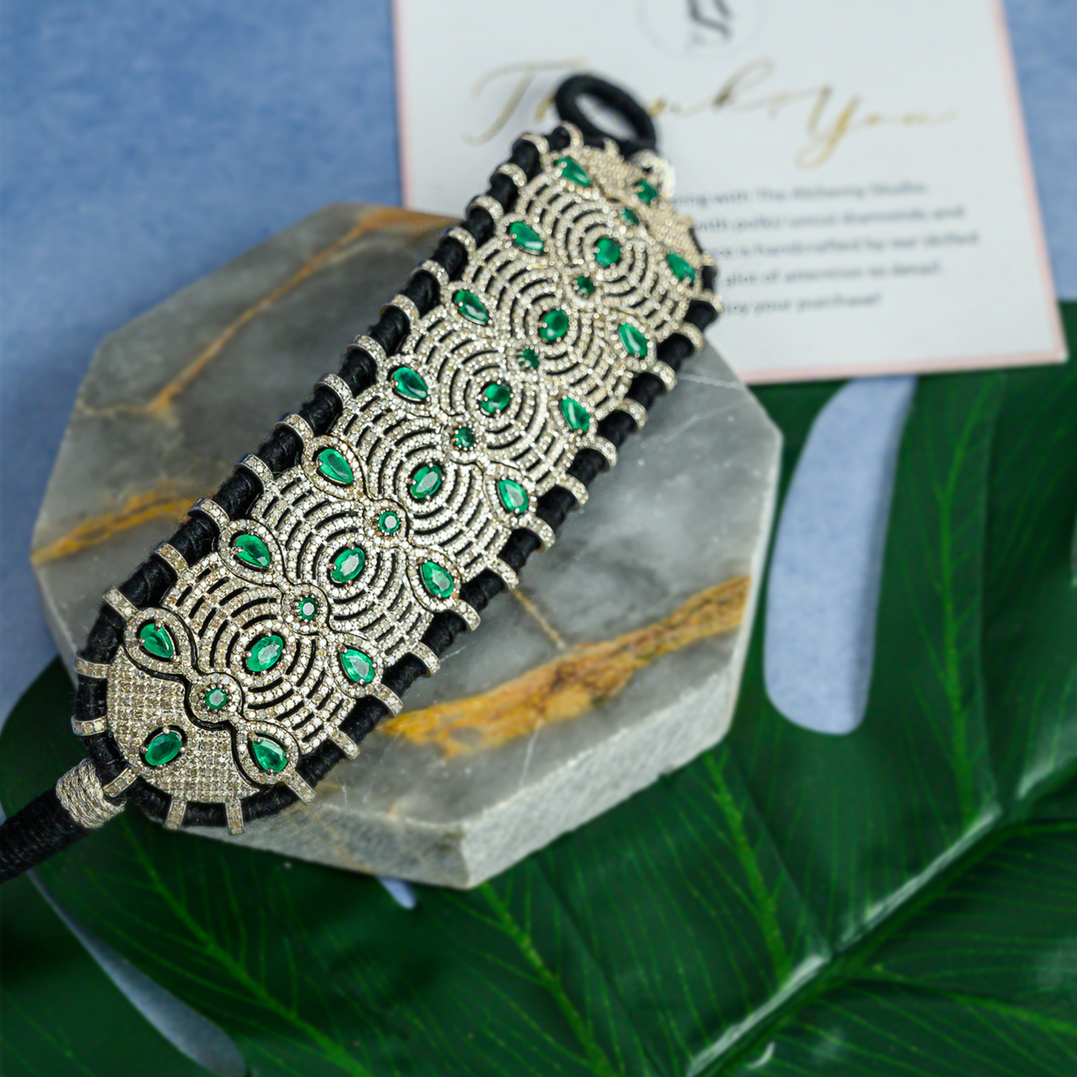 Althea Diamond Emerald Bracelet