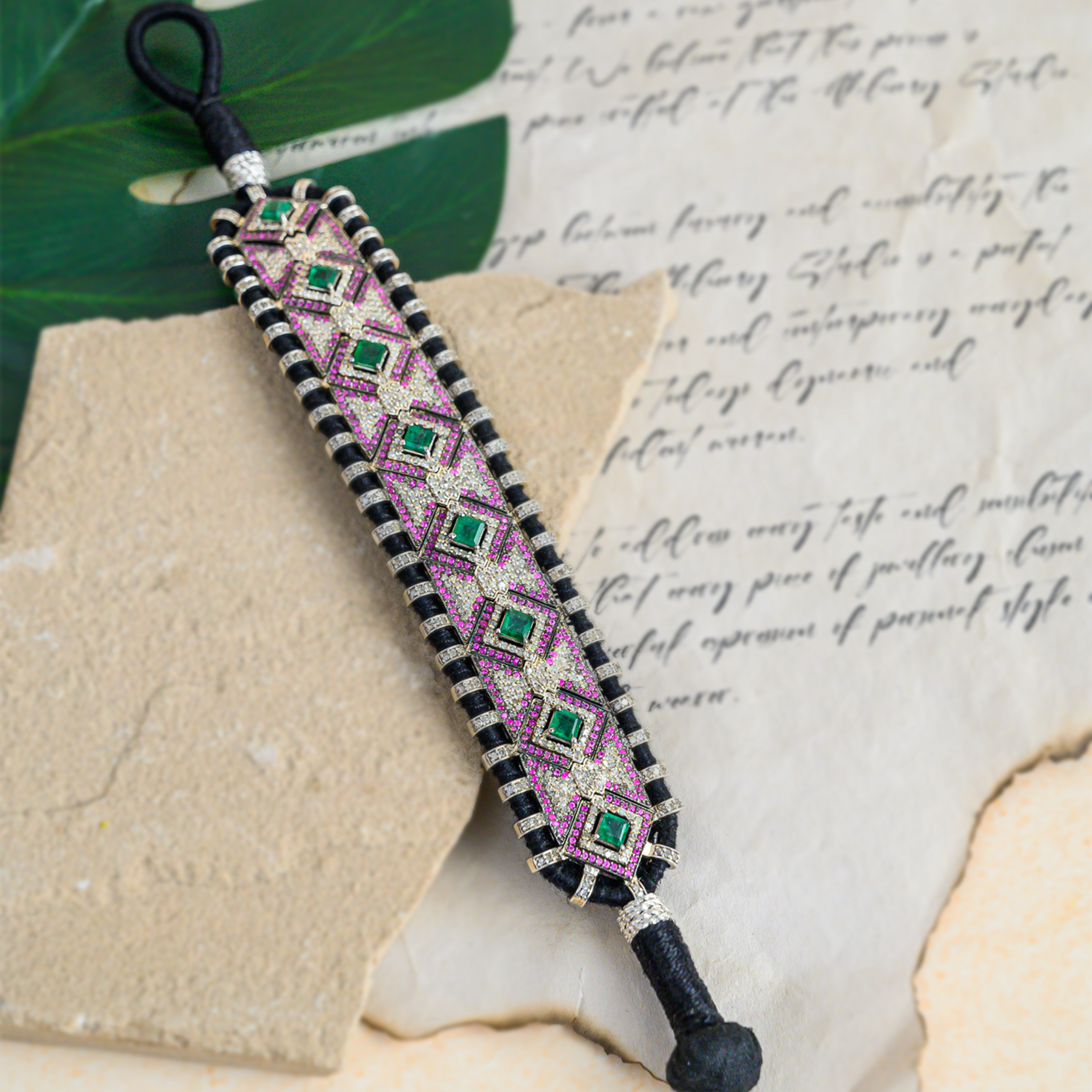Oriana Diamond Emerald Bracelet