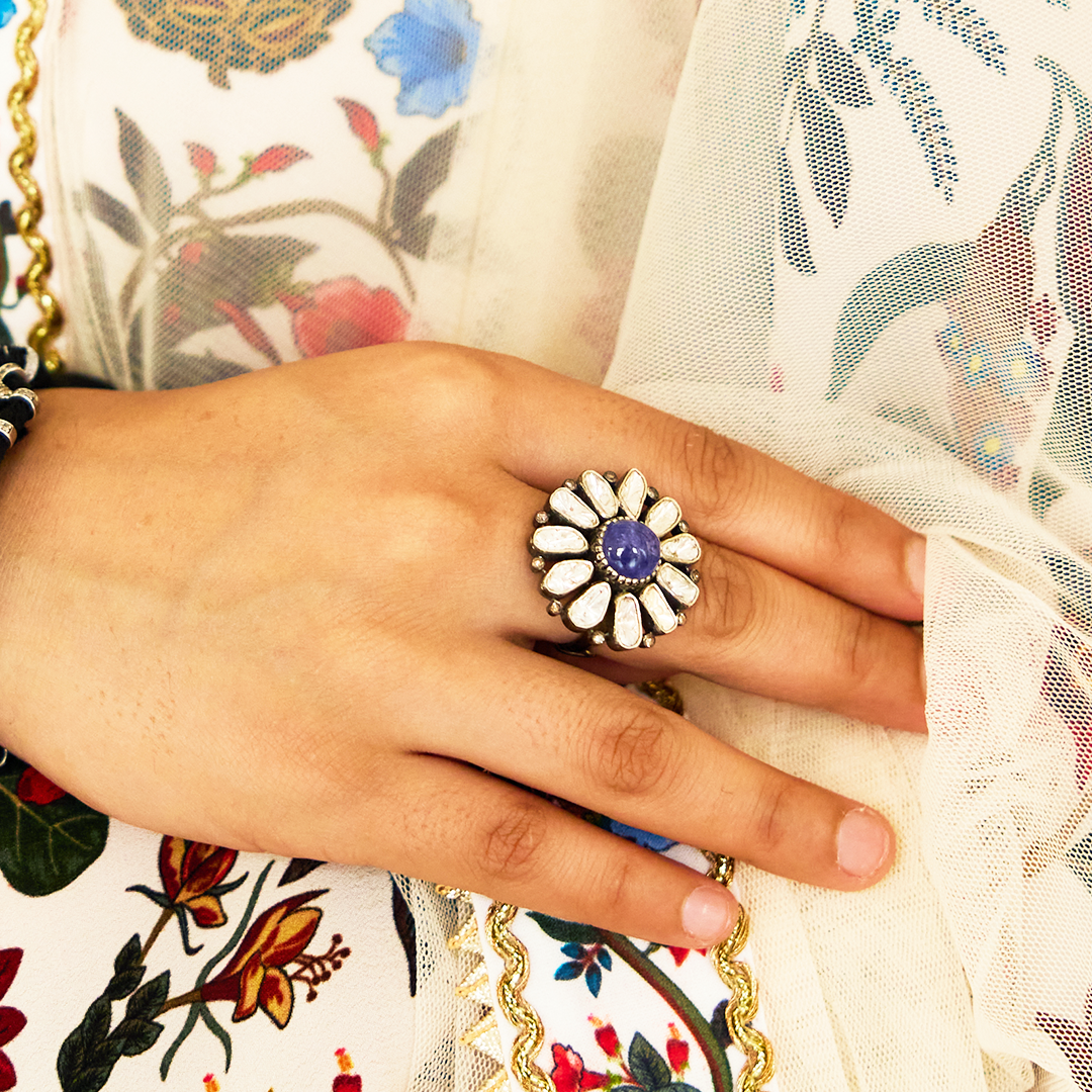Amara Polki Tanzanite Ring