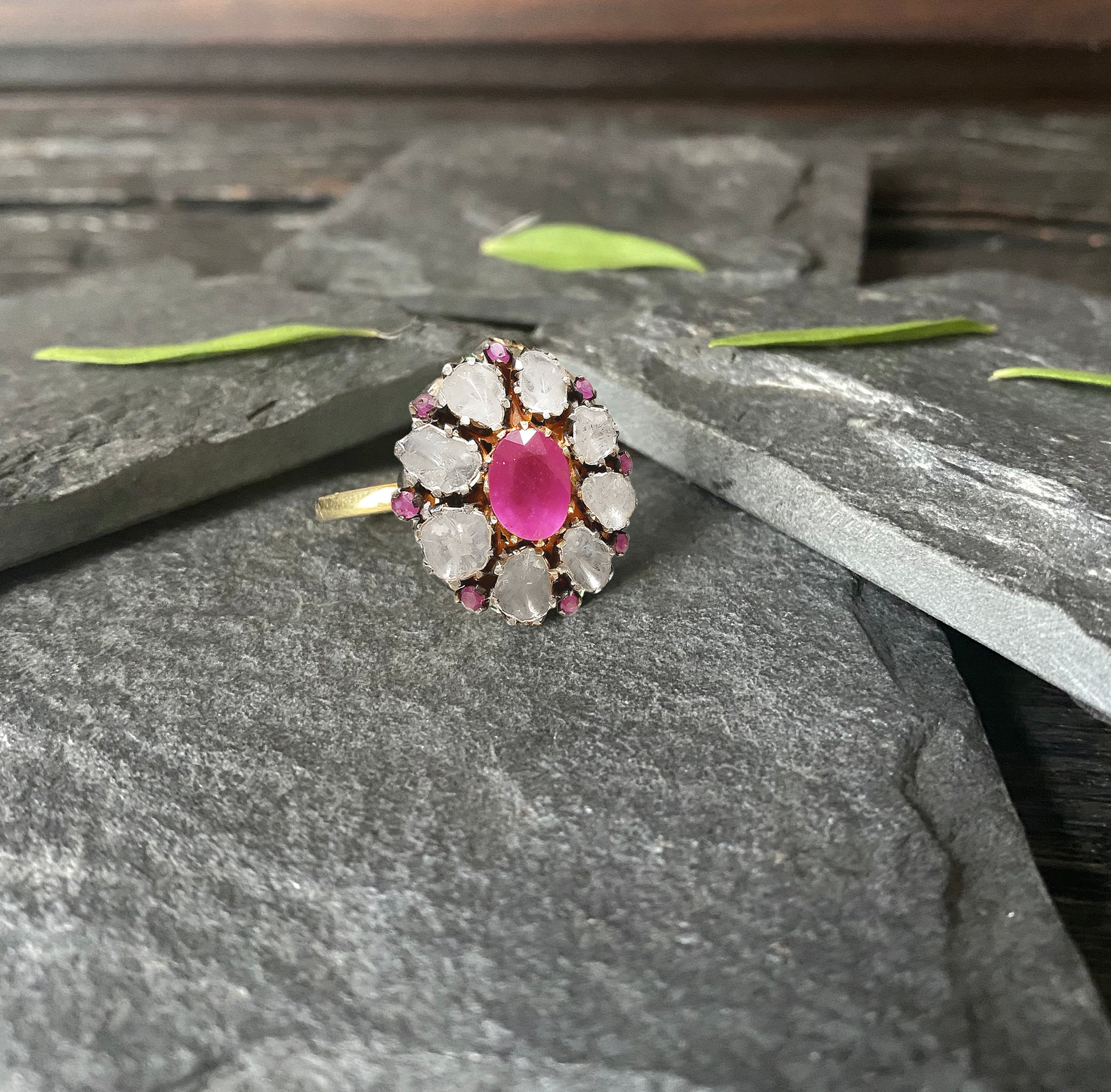 TAS Signature Polki Ruby Ring