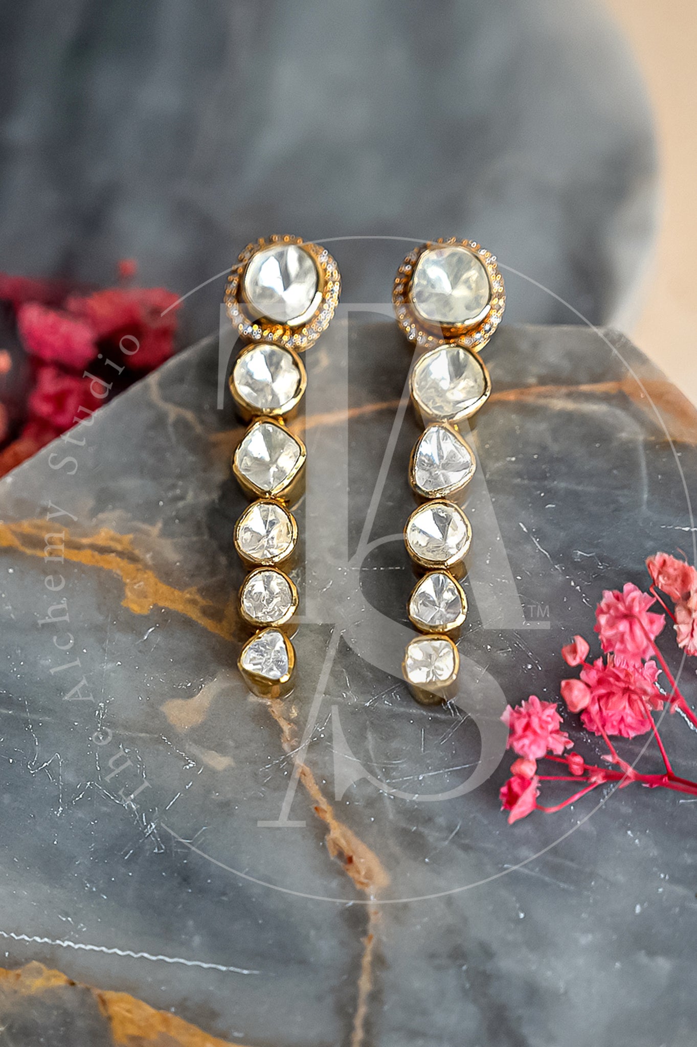 Cosmos Uncut Diamond Earrings