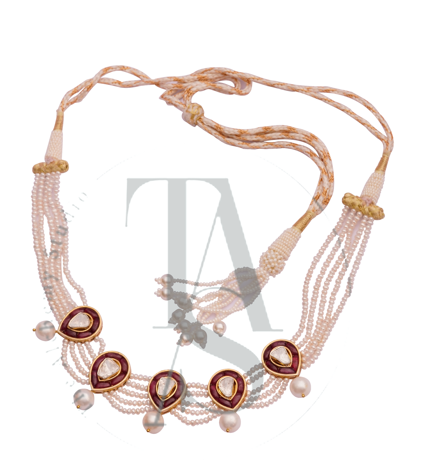 Noora Ambi Uncut Diamond Pearl Choker