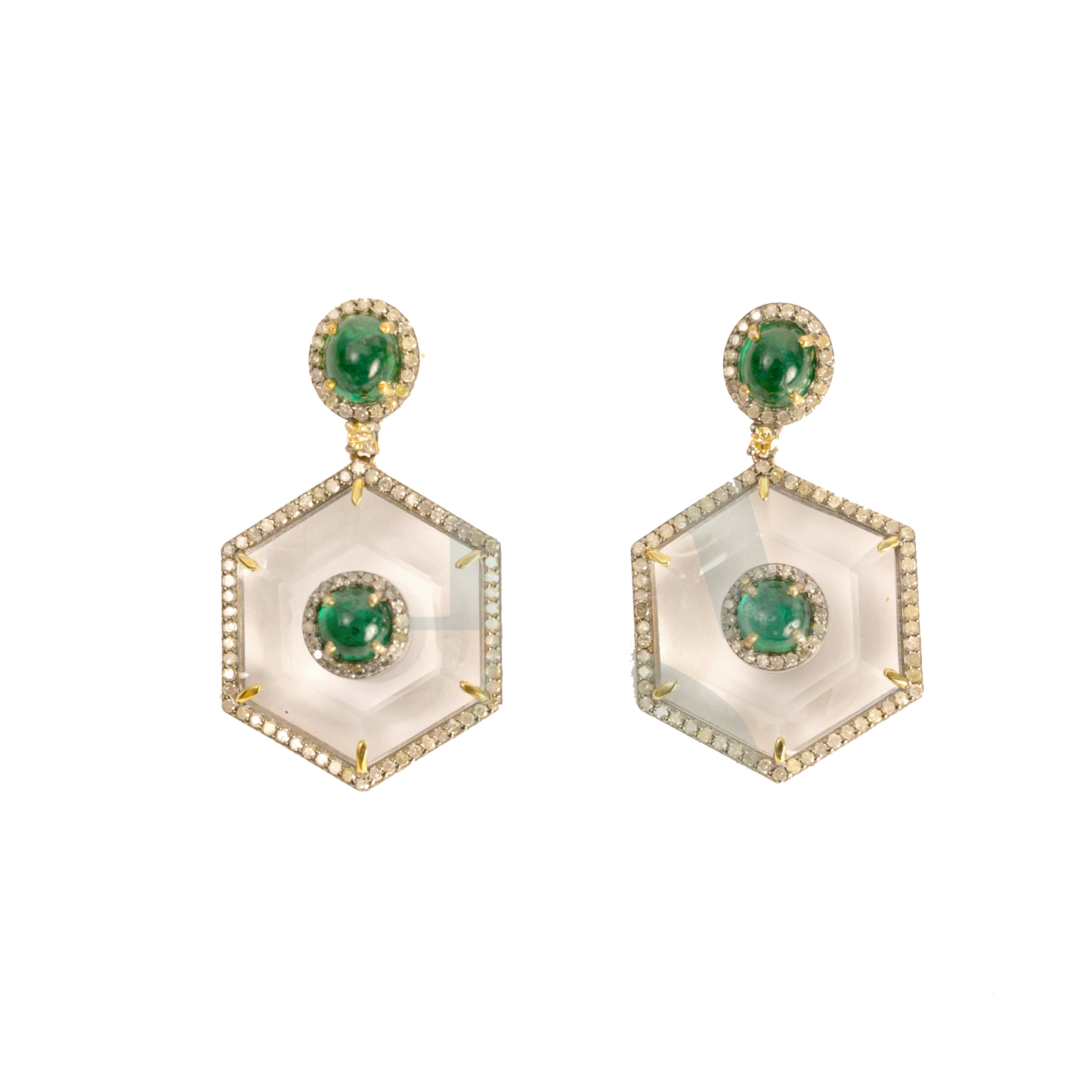 Marini Emerald and Crystal Earrings