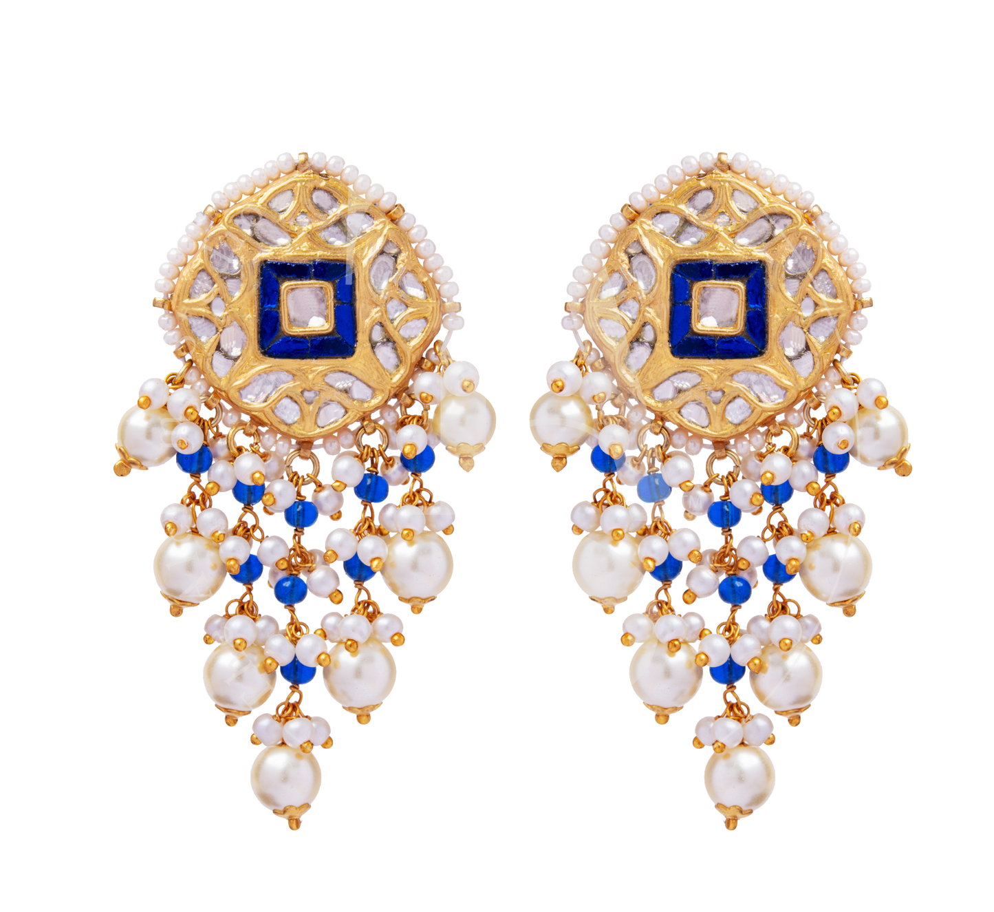 Blue Moon Uncut Diamond Earrings