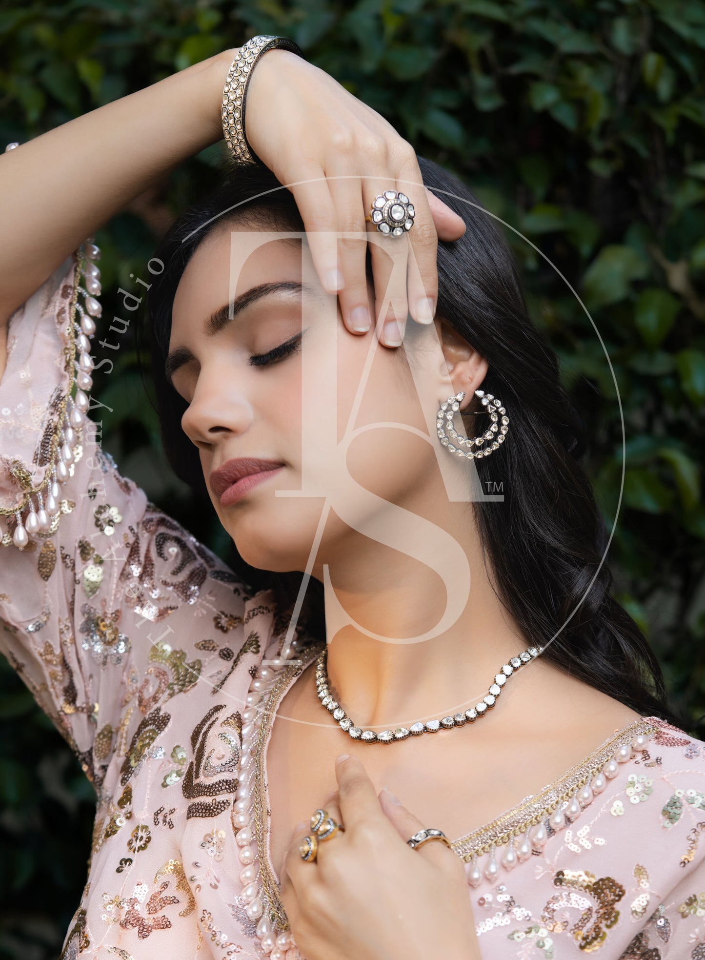 Dual Layered Uncut Diamond Hoops
