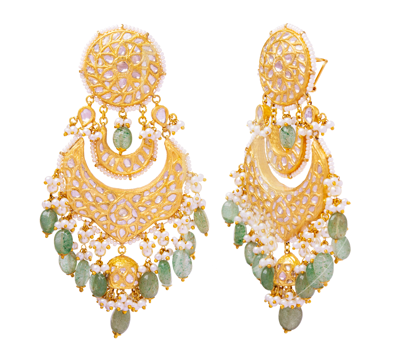 Zara Uncut Diamond Chaand Balis