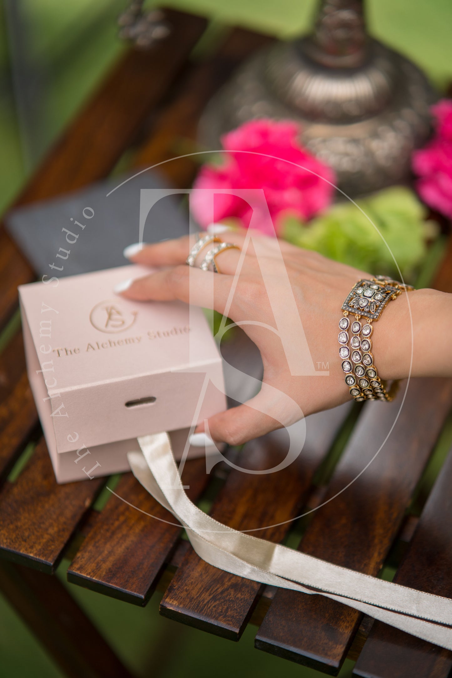 Marakkesh 3 Line Uncut Diamond Bracelet