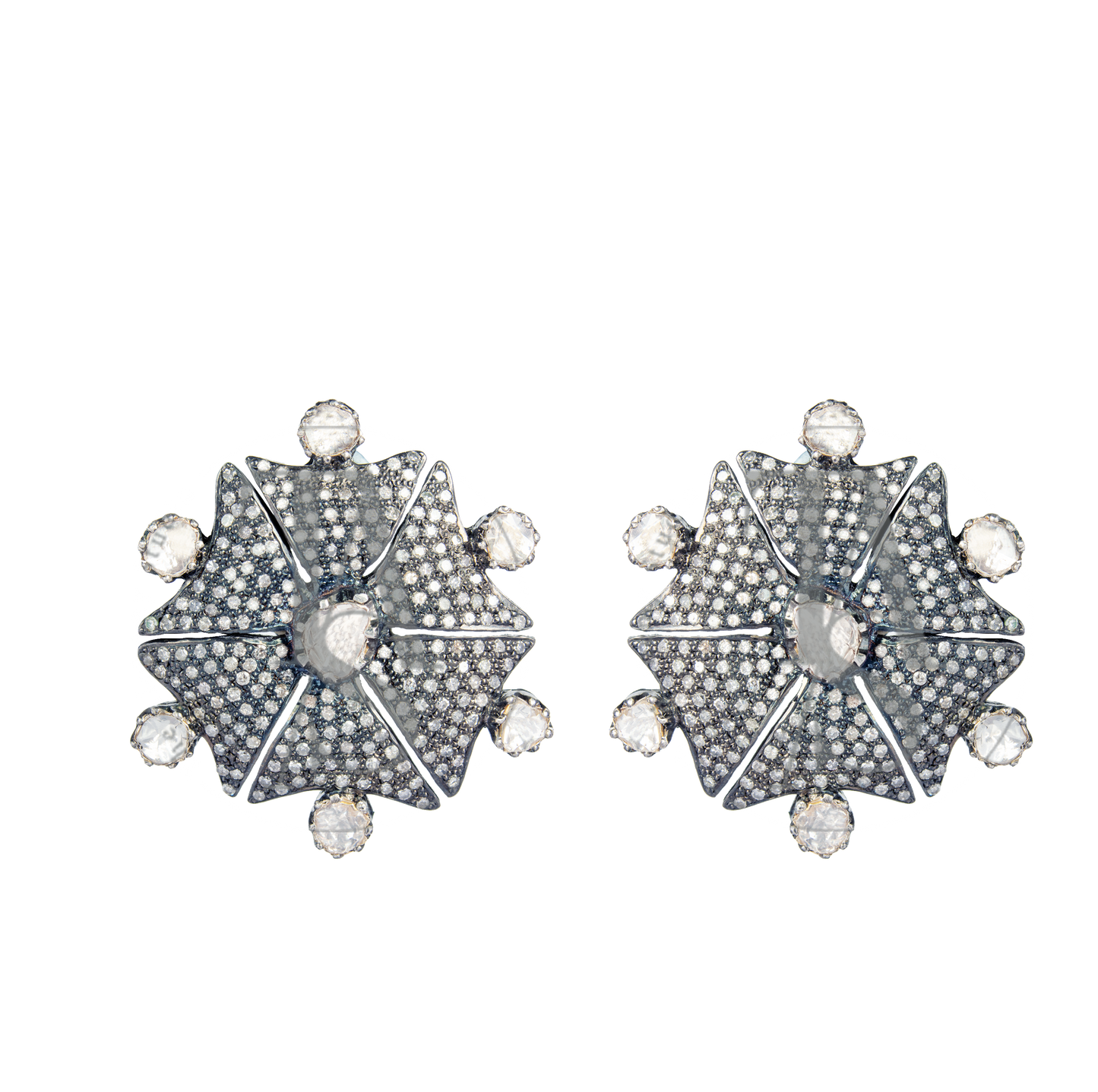Vintage Star Uncut Diamond Earrings