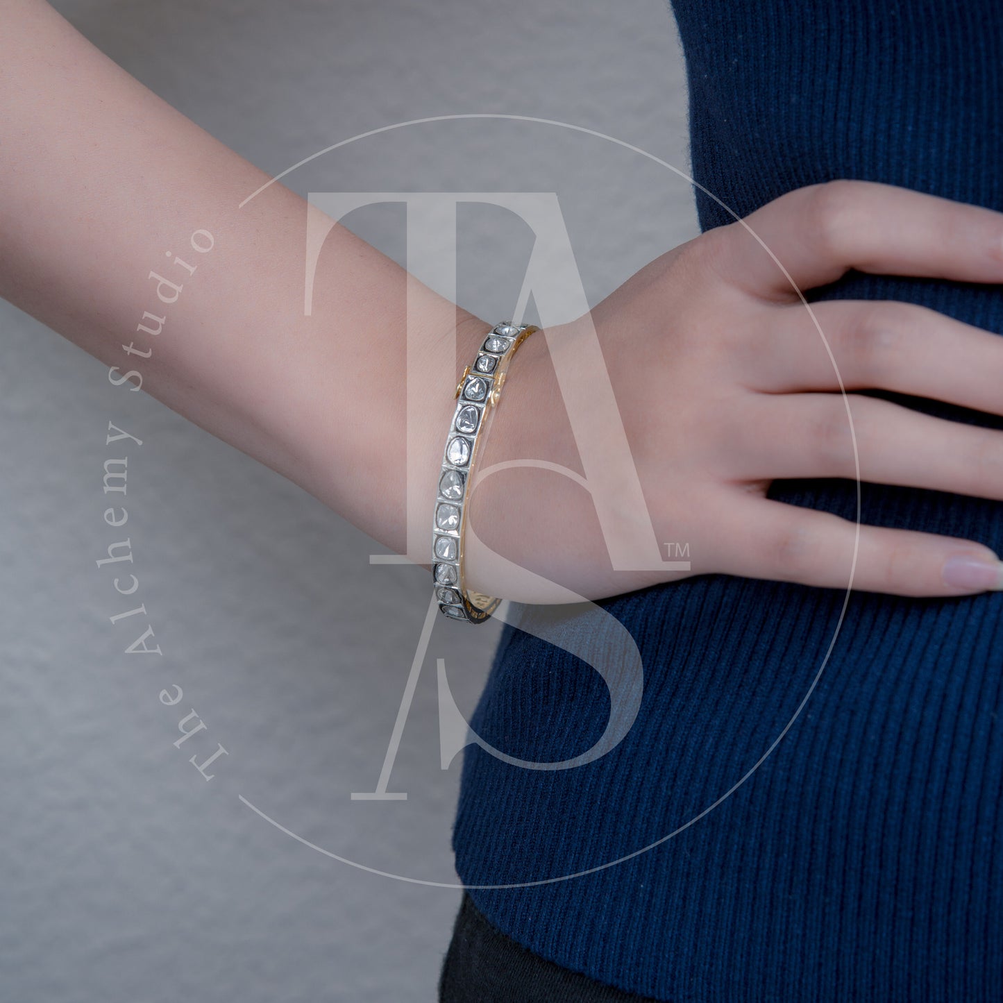 Silvernight Uncut Diamonds Bangle