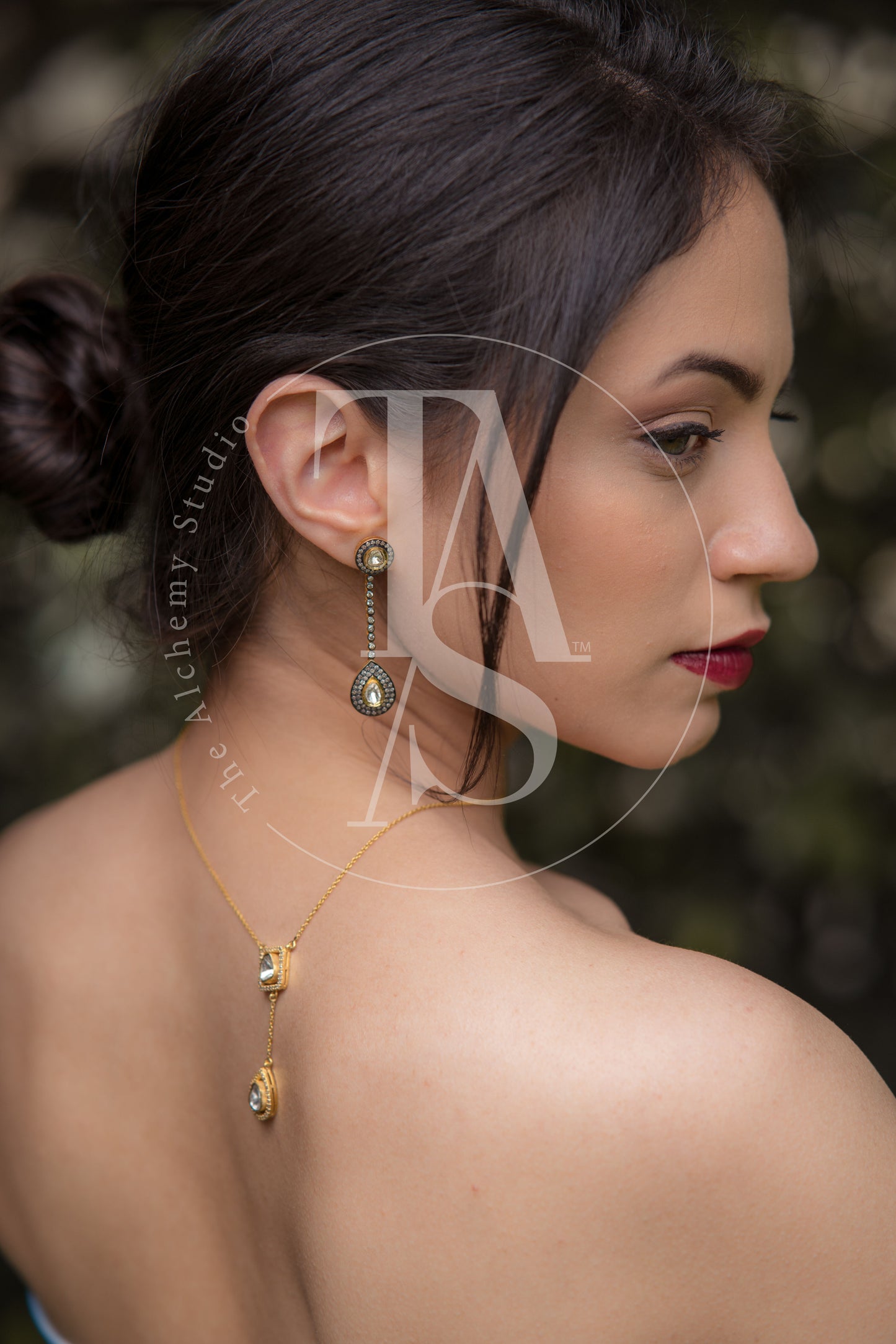 Dual Stardust Uncut Diamond Pendant