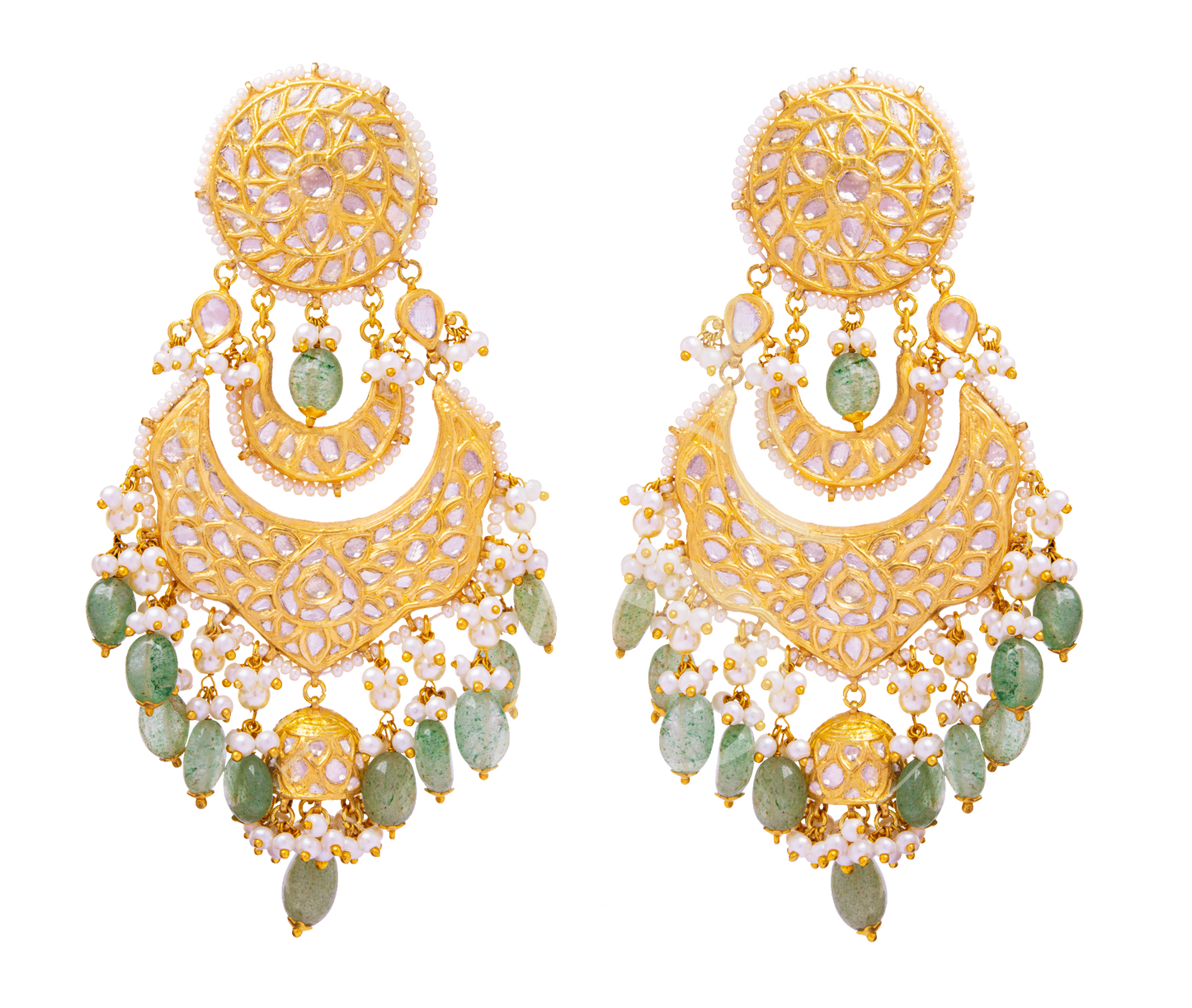 Zara Uncut Diamond Chaand Balis