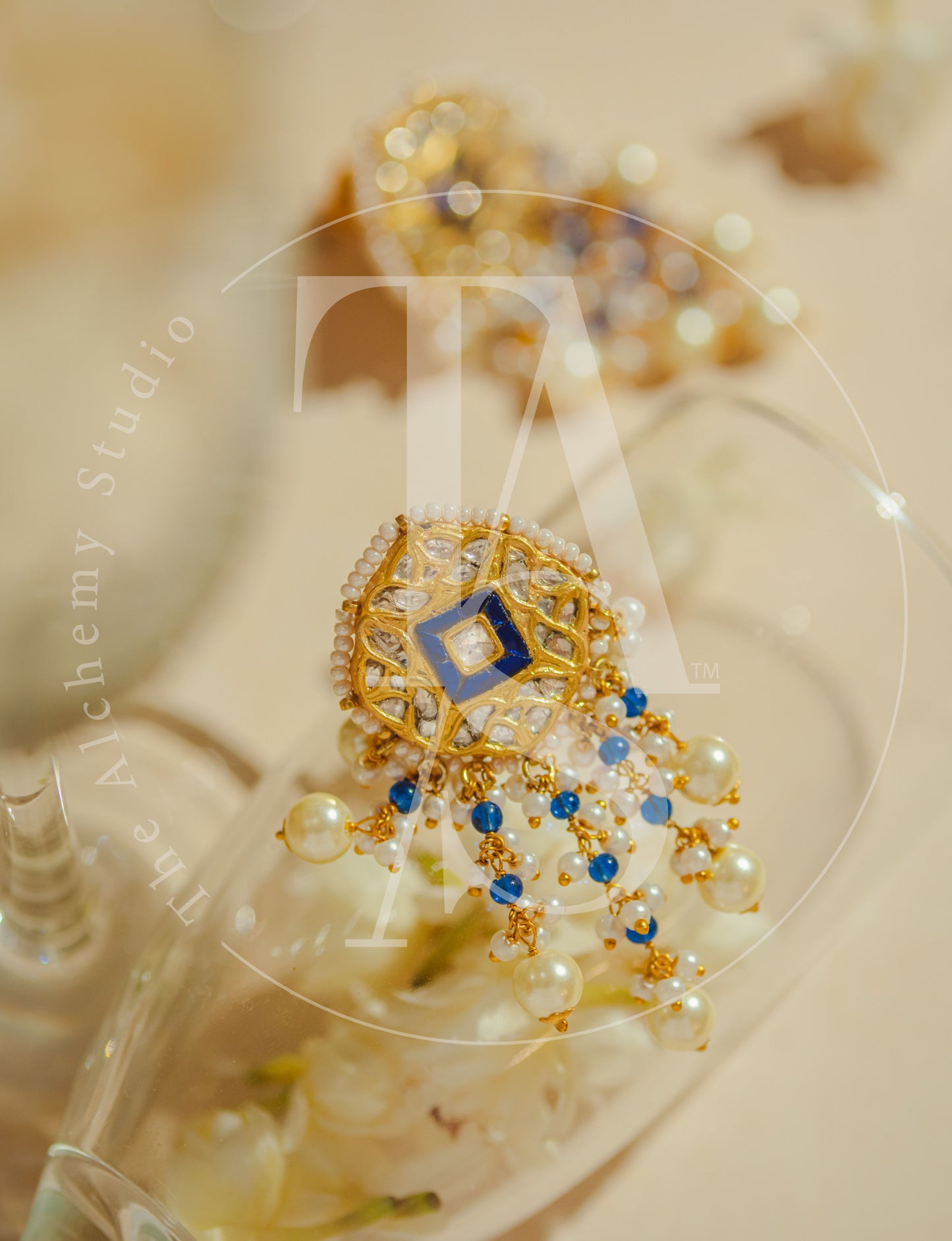 Blue Moon Uncut Diamond Earrings
