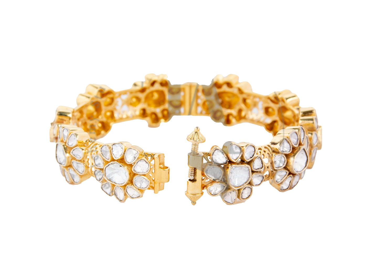 Briony Uncut Diamond Flower Bangle